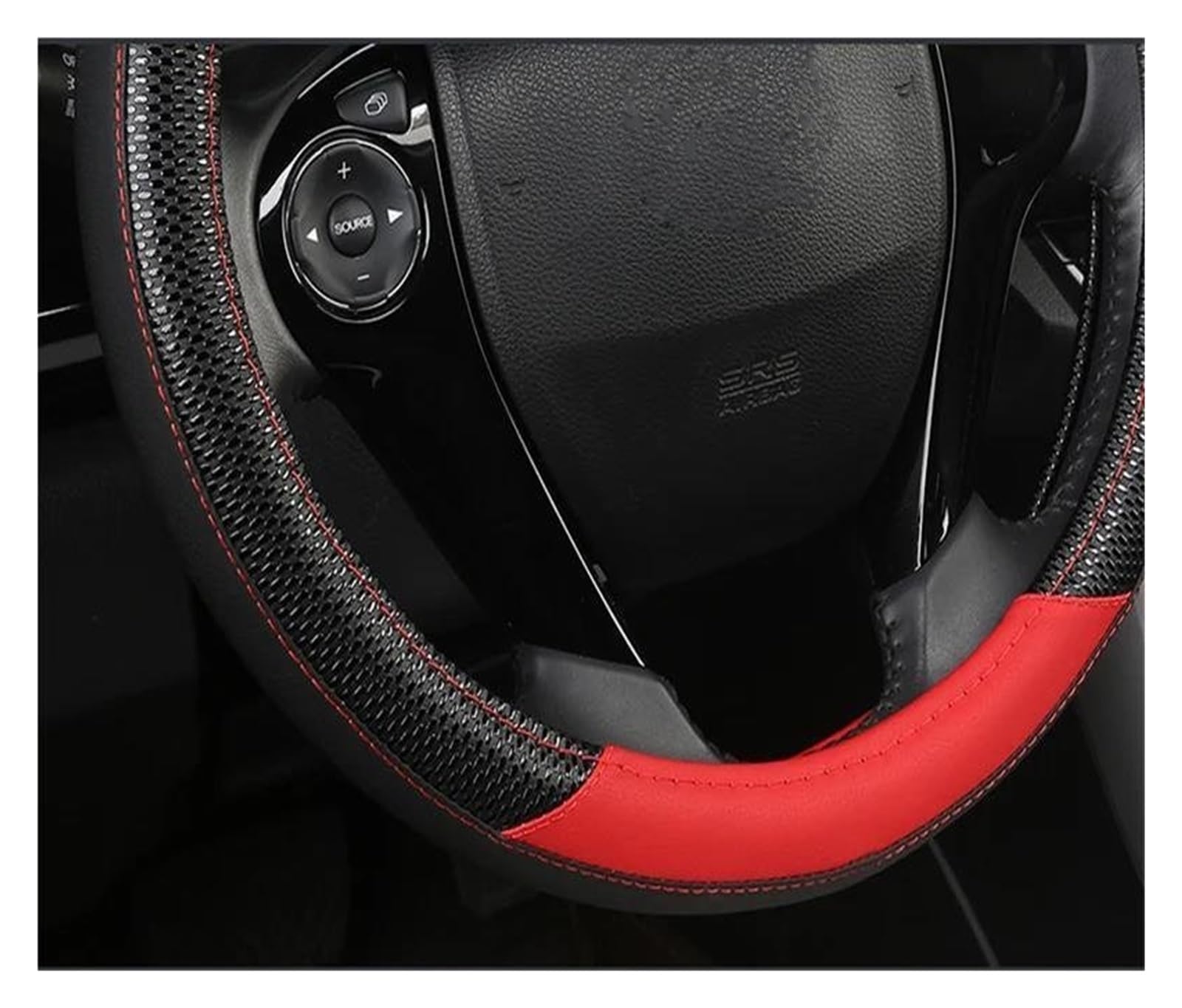Volantes Funda para Volante Coche Cuero, 38cm, 15 ", para Chevy, para Cruze, para Malibu, para Sail, para Spark, para Captiva, para Equinox Funda Volante(BLVE)
