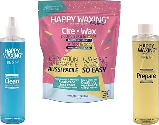 Complete Hair Removal Bundle - Premium Hard Wax Beads, Pre & Post Purifying Lotion, and Nourishing Oil - Painless Shrink-Wrap Technology for Sensitive Skin & Brazilians - Vegan