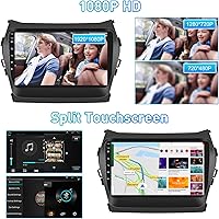 Vista 7 de Para Hyundai Santa Fe IX45 Radio 2013-2017 Apple CarPlay Android 11 Car Stereo con Android Auto pantalla táctil de 9 pulgadas receptor de audio