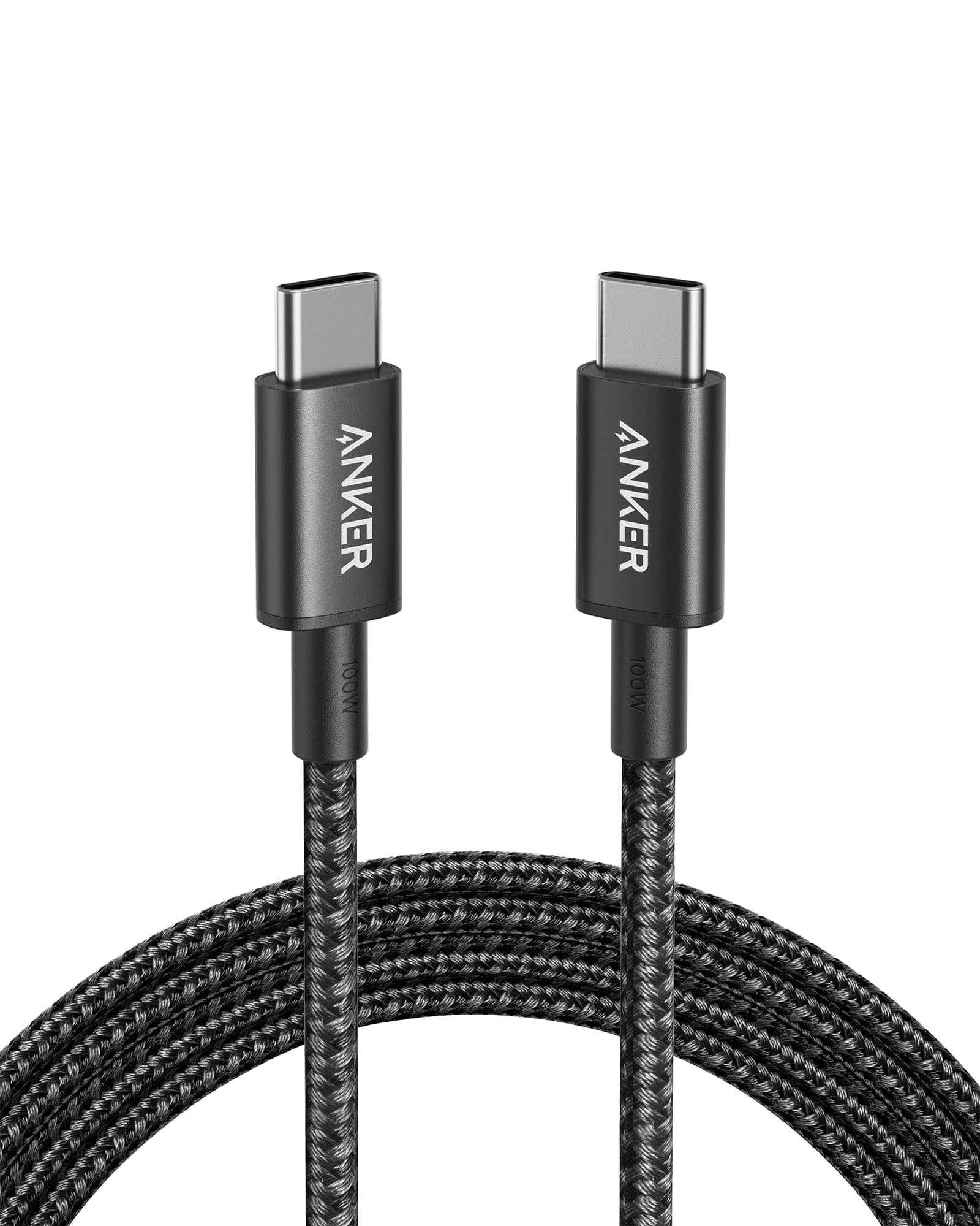 Anker 333 USB C till USB C-laddningskabel, 1,8 m, 100 W USB 2.0 typ C-kabel, snabbladdningseffekt lämplig för MacBook Pro 2020, iPad Air 4, Galaxy S21, Pixel, Switch, LG och mer - 1.8M