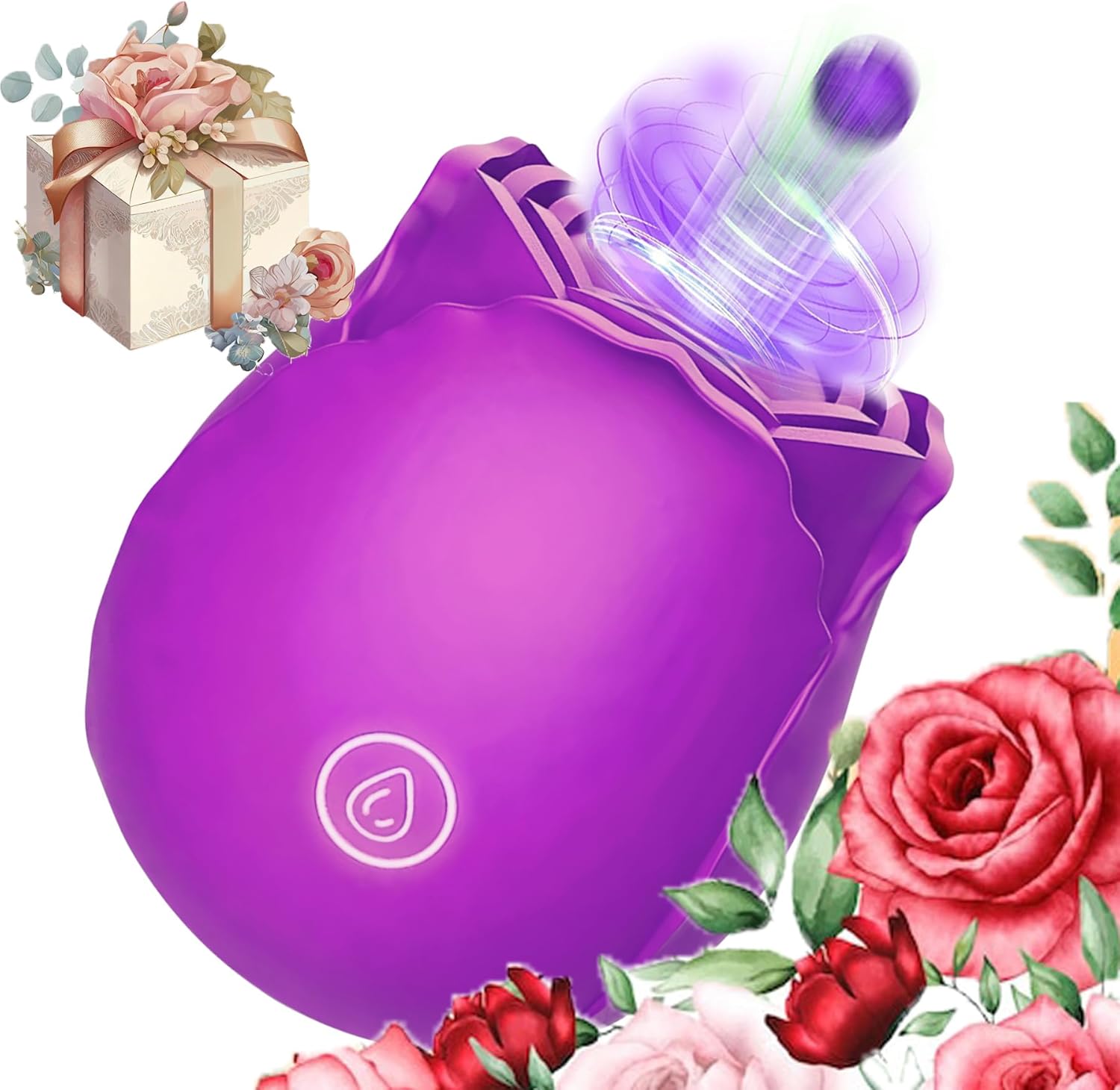 2026 Newly Efficient Version Rose Suction Toy for Woman 2 in 1 Rose Adult Tool 10 Insert 10 Lick Tongue Motion Double Motor A4718G