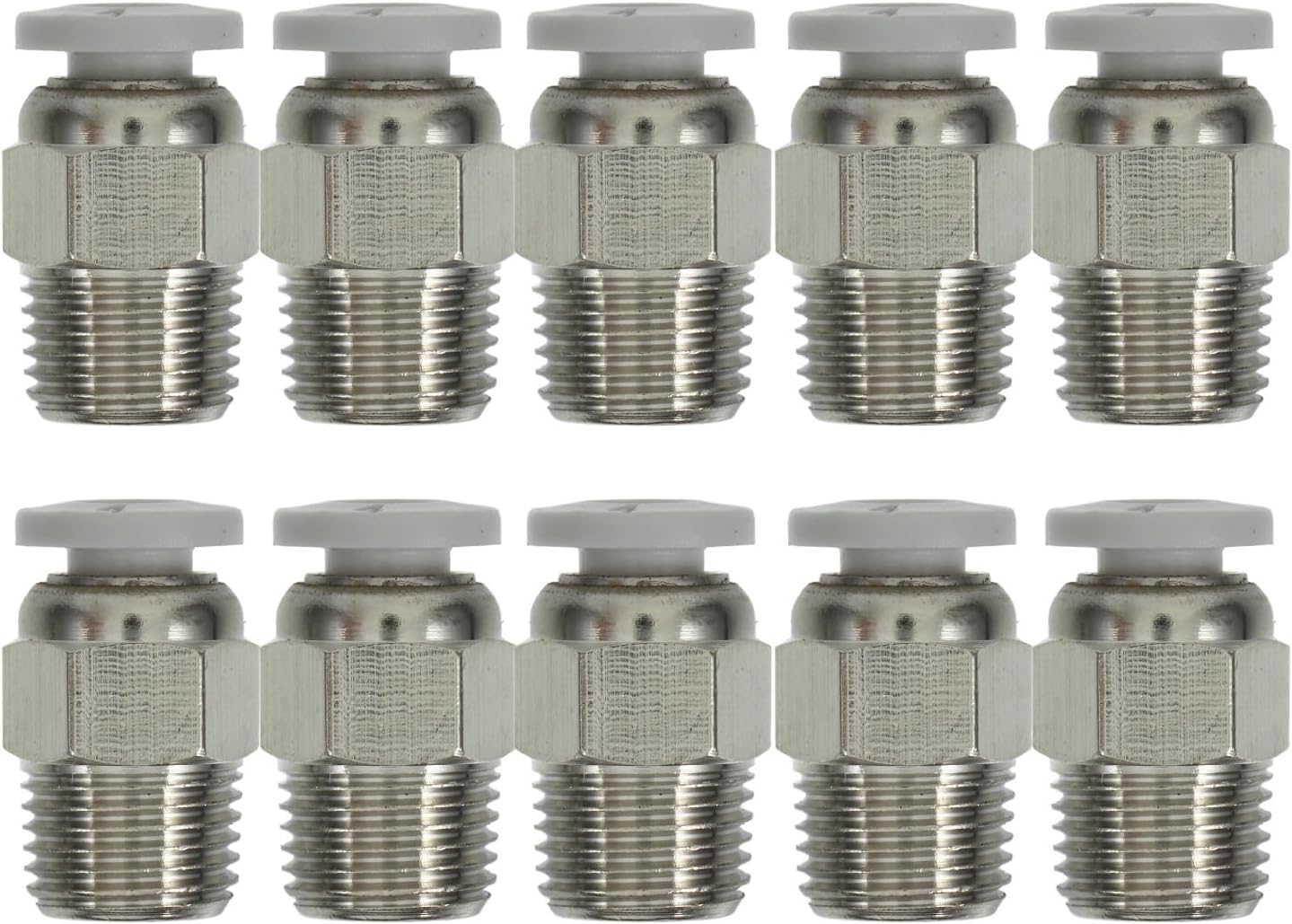 10pcs 3D Printer Straight Tube Fitting Metal Connector Kit Printer Adapter for Bowden Extruder Compatible with Ender for Industrial Use