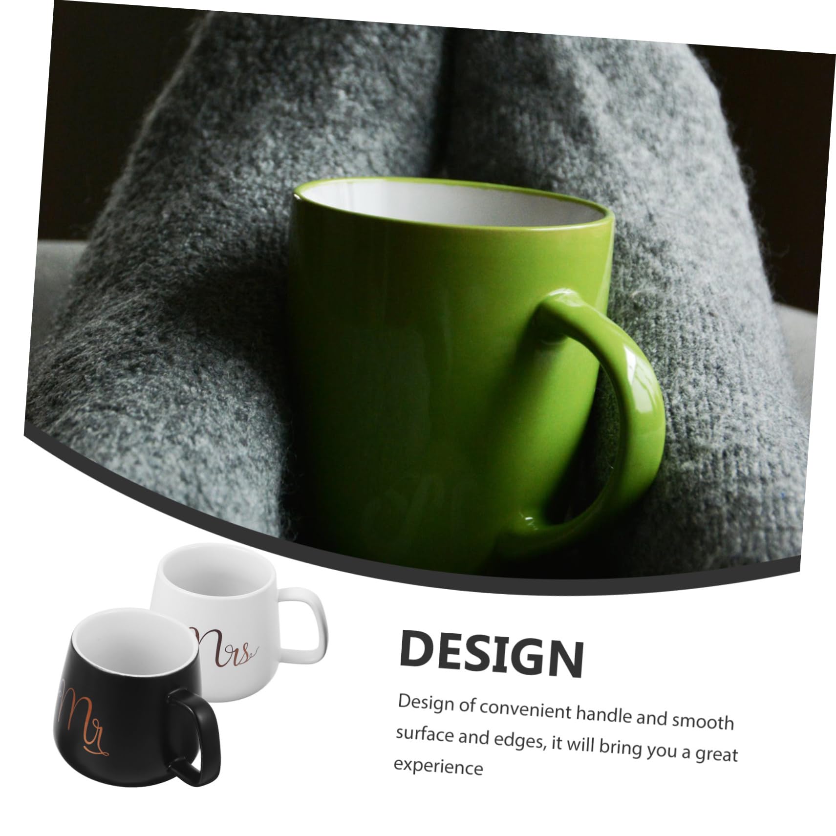 Set 2 Tazze da Caffè e Giorno delle Nozze Mr e Mrs 330ml in Ceramica e Facili da Pulire con Superficie Liscia Regalo per Anniversario Matrimonio