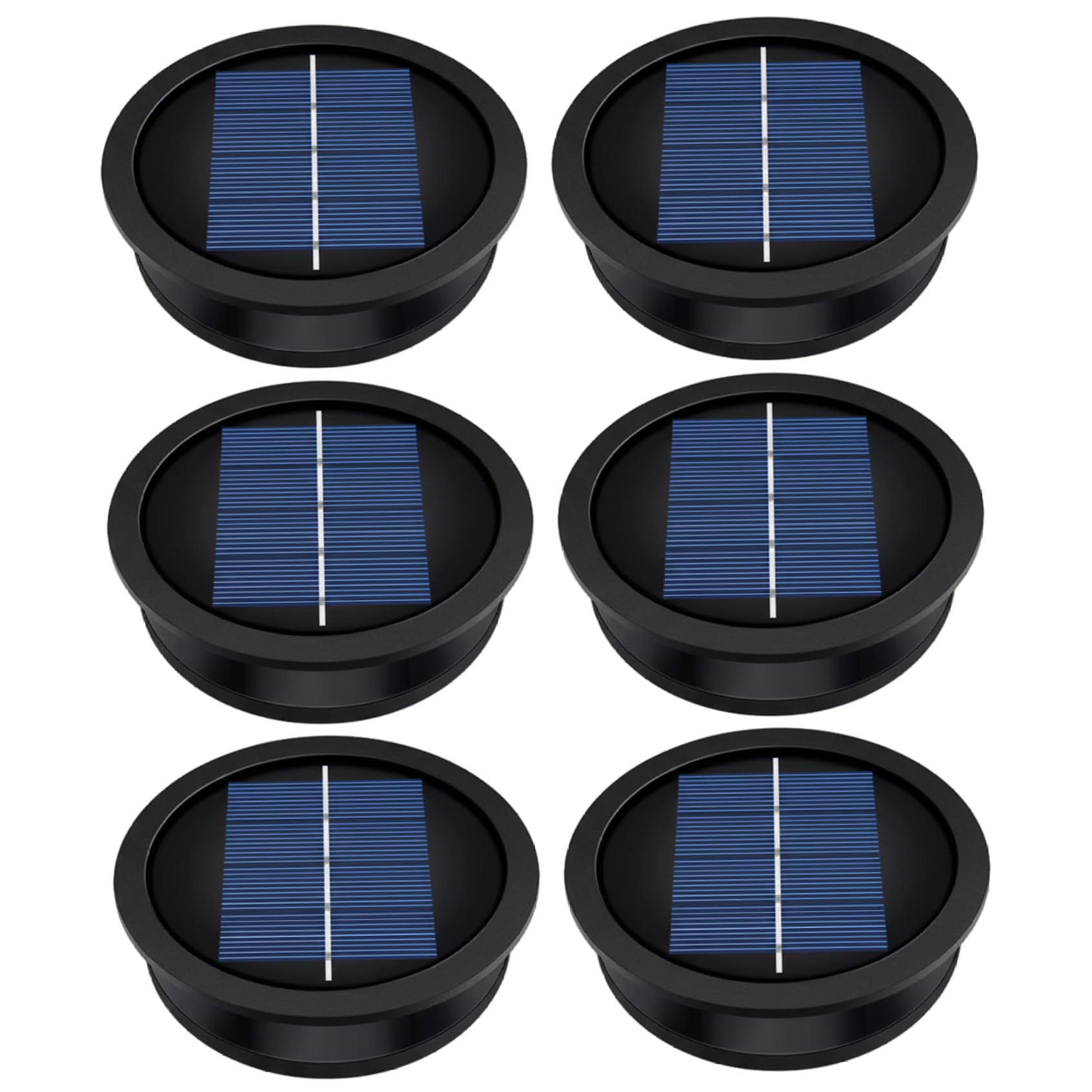 DAGLLGEW 6 Pack Solar Light Replacement Top, Warm White Solar Lights Outdoor with Easy On/Off Switch for Lanterns, DIY Replacement Light Tops, 2.2in Tops Kit