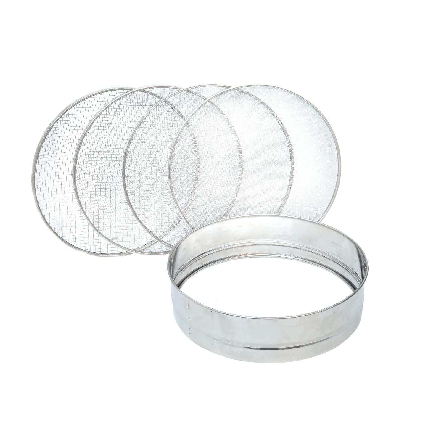 REVV UP 4 in 1 Stainless Steel Interchangeable Sieve Flour Chalni Spices Food Strainers Atta Chalni Jaali/Atta Channi