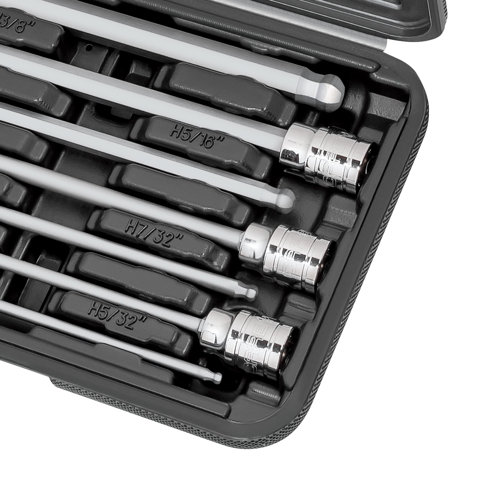 CARBYNE 7-teiliges Sechskant-Bit-Set – Extra Lang, SAE, 3/8" Antrieb, S2-Stahl & Korrosionsbeständig