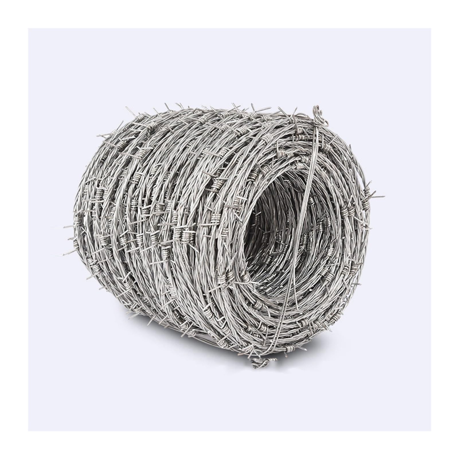 IBOWZ Alambre Espino Galvanizado Alambre de púas, bobinas de Alambre de púas antiescalada, Rollo de Alambre de jardín al Aire Libre para Valla, Bate de béisbol, artesanías residenciales