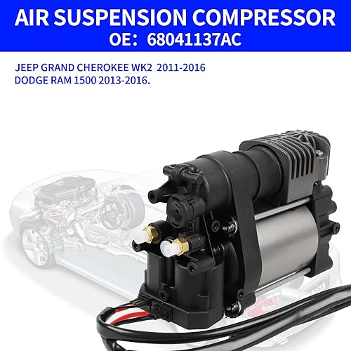 Miniatura 5 de Reemplazo de la bomba del compresor de la suspensión del aire para Grand Cherokee V6 V8 68041137AC 68041137AD 68041137AE