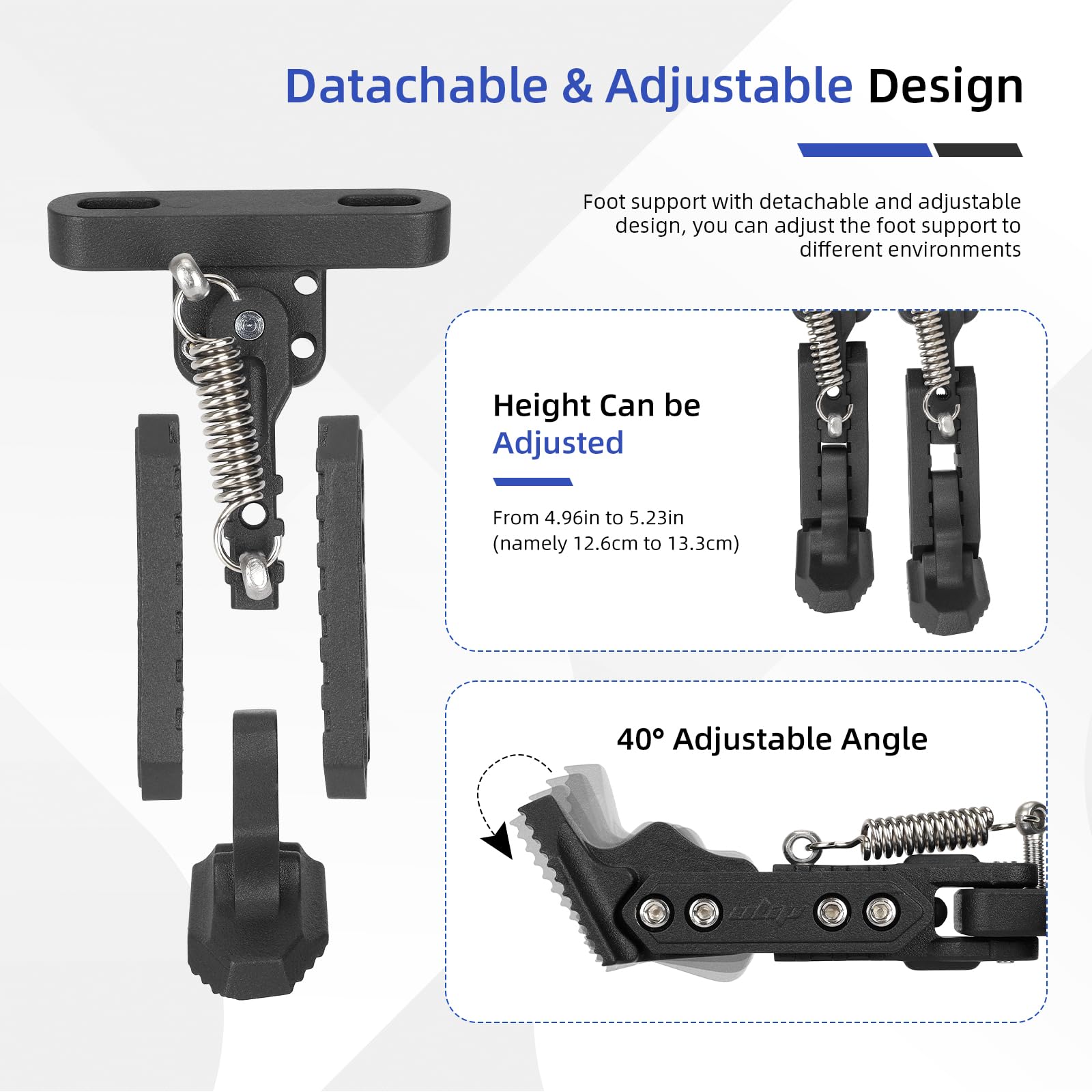 ulip Béquille de stationnement réglable pour trottinette électrique - Accessoires de rechange pour Xiaomi 4 Segway Ninebot F Series Xiaomi M365 1S Pro Pro2 MI3 - Noir