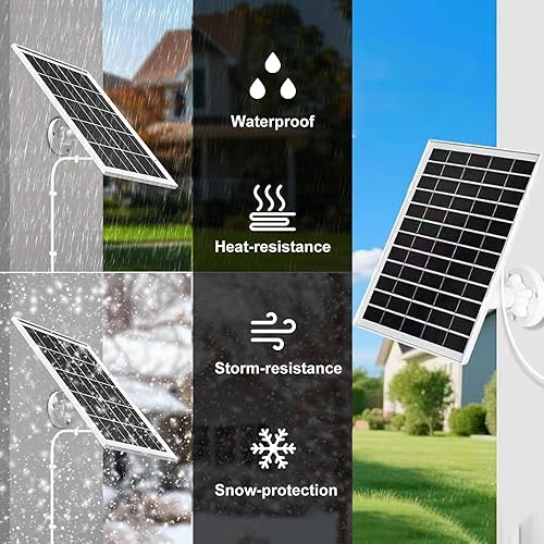 Miniatura 3 de Paquete de 4 cargadores de panel solar de 8 W compatibles con cargador de panel solar Arlo Essential (2 generación) Arlo Essential para exteriores y