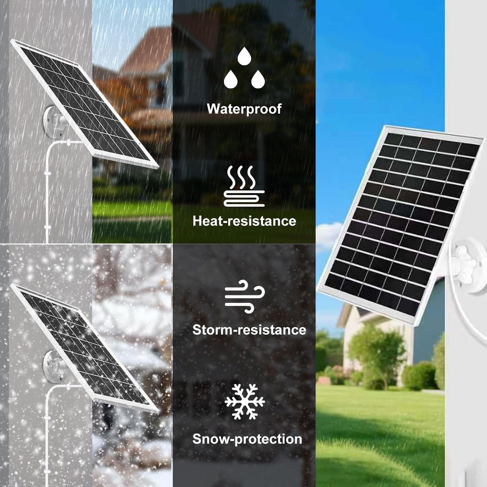 Confezione da 3 compatibili con pannello solare ad anello (2a generazione), caricatore per pannello solare ad anello da 7 W, telecamera per esterni (Stick Up Cam), Stick Up Cam Pro, Spotlight Cam Plus