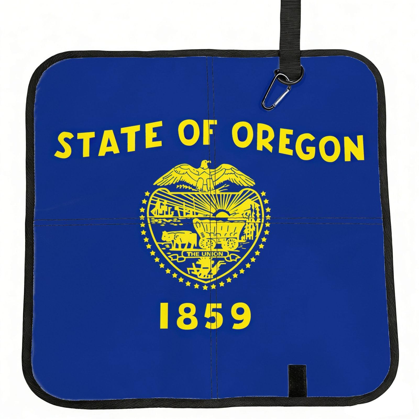 NImongt Oregon State Flag Print Portable Chair Pad Foldable Seat Cushion Outdoor Seating Office Picnic Camping