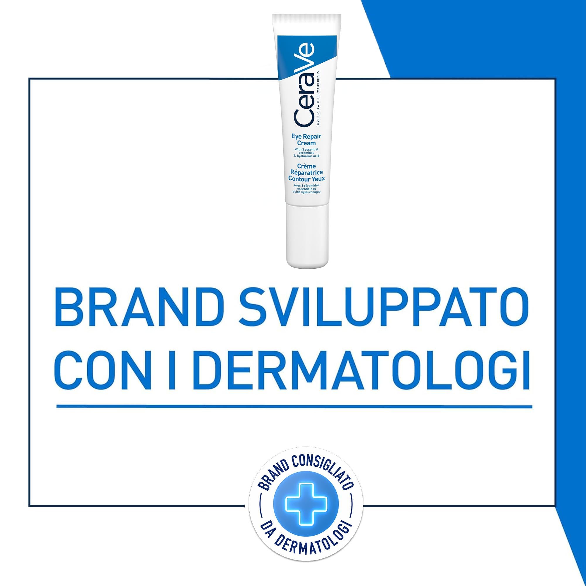 CeraVe Crema Contorno Occhi Riparatrice, Per un Contorno Occhi Idratato a Lungo, Borse Ridotte e Occhiaie Attenuate, Per Tutti i Tipi di Pelle, Con Acido Ialuronico e Ceramidi e Prodotti Correlati
