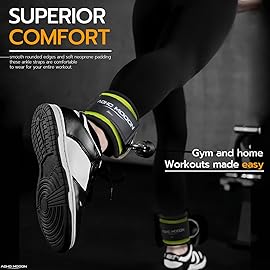 AOHO MOOON Comfortable Adjustable Ankle Straps for Cable Machines Women, Gym Workout Leg Strap, Ankle Cuffs for Glute Workouts, Foot Straps for Kickback (Single, Green)