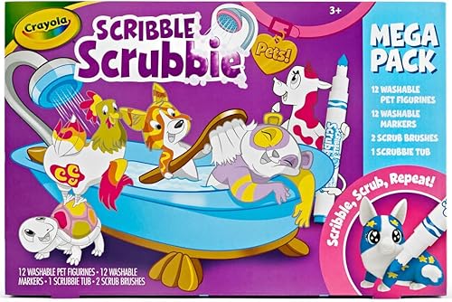 Miniatura 8 de Crayola Scribble Scrubbie Pets Safari Treehouse, estuche de almacenamiento de juguetes, regalo para niños y niñas