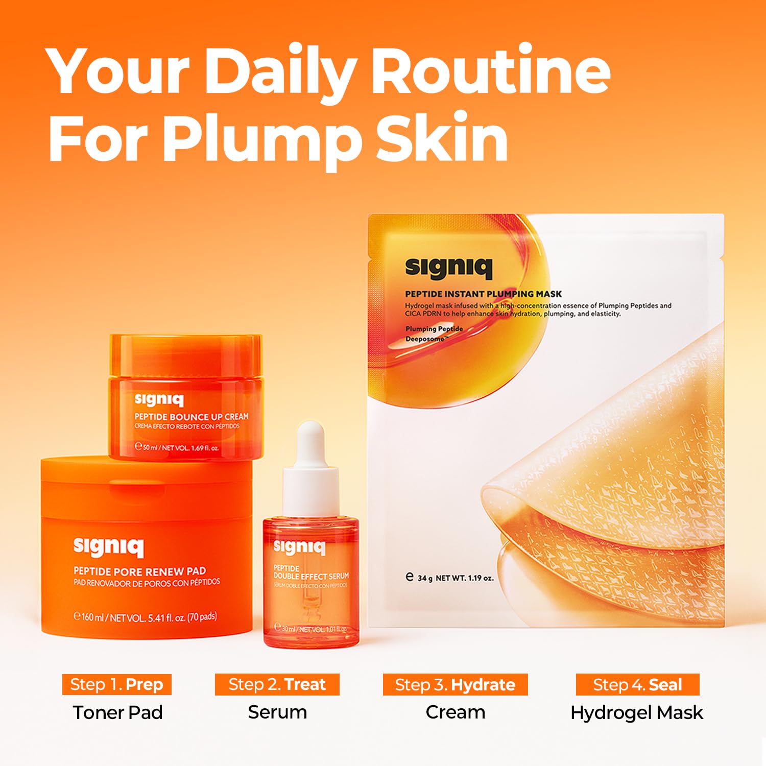 signiq Peptide Double Effect Serum, Shaking Jelly Formula, Peptide, Niacinamide, Wrinkle Improvement, Firming, Korean Skincare (30ml, 1,01 fl.oz.) - Image 7