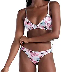 Biquini Top Triângulo Bojo Removível Praia Verão Flora She