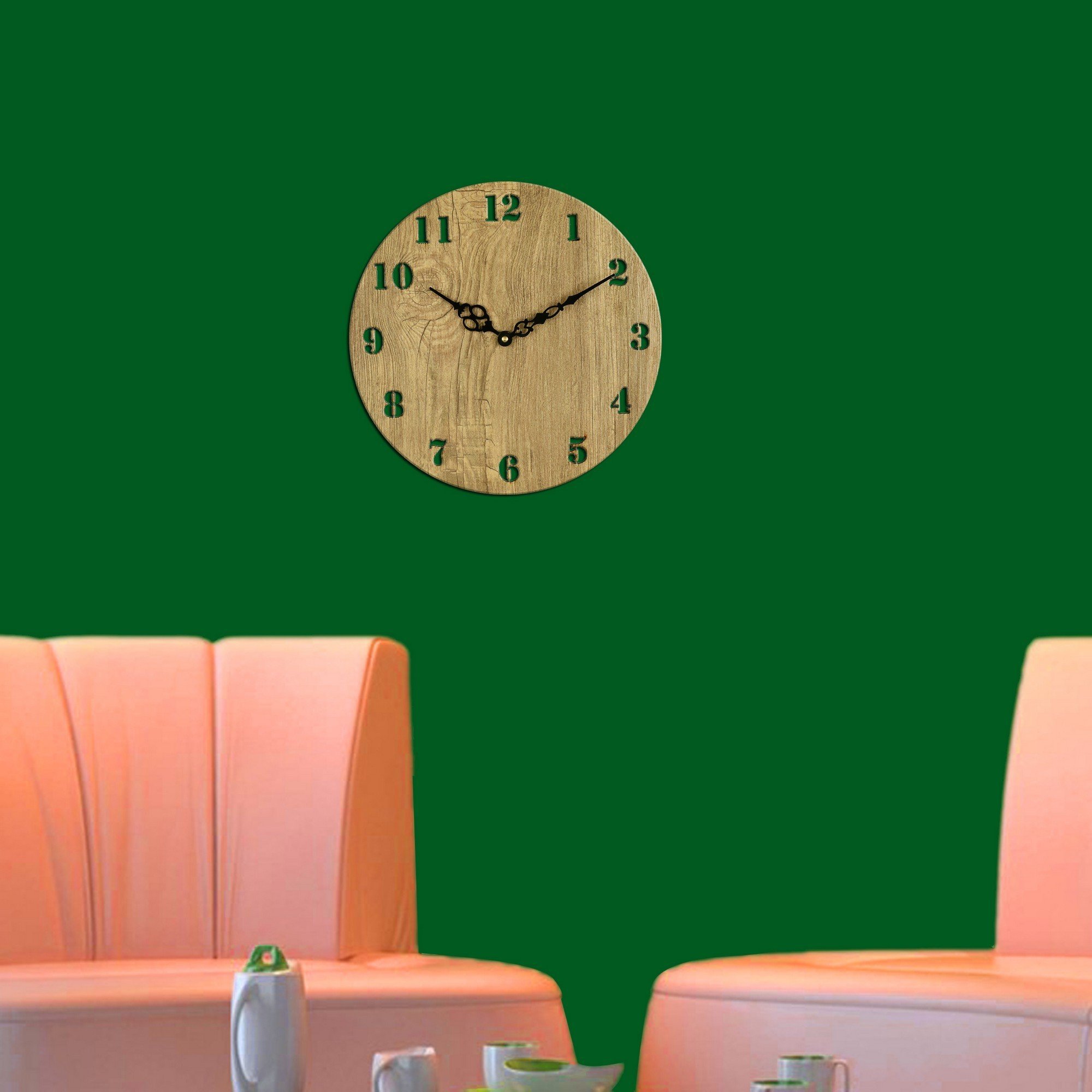 Sehaz Artworks Designer MDF Cutting Clock (SimpleNumber) Best for Valentines Day Gift - Image 4 thumbnail