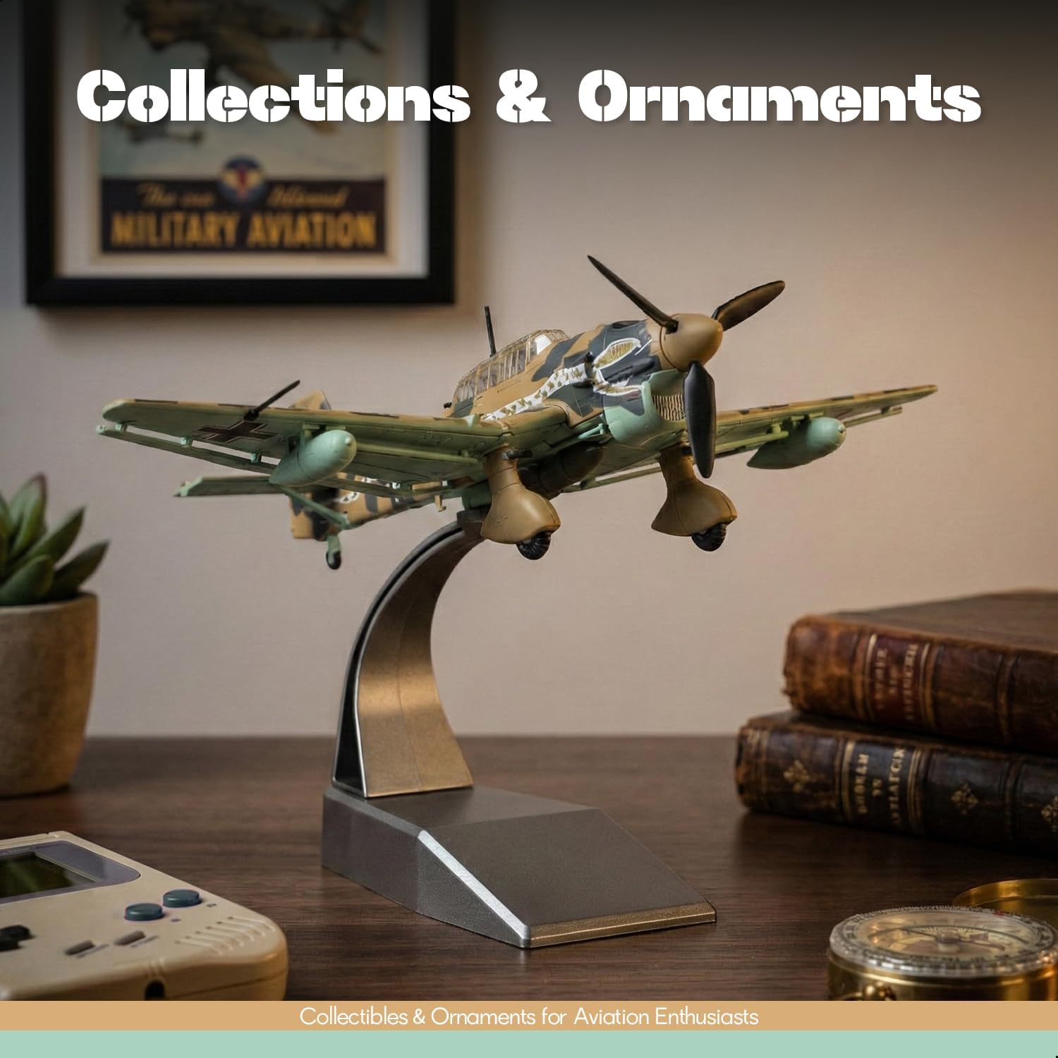 1/72 Scale Junkers Ju87 STUKA Fighter Jet Model WWII German Fighter Military Metal Diecast Aircraft Model Kit for Adult Collection or Gift