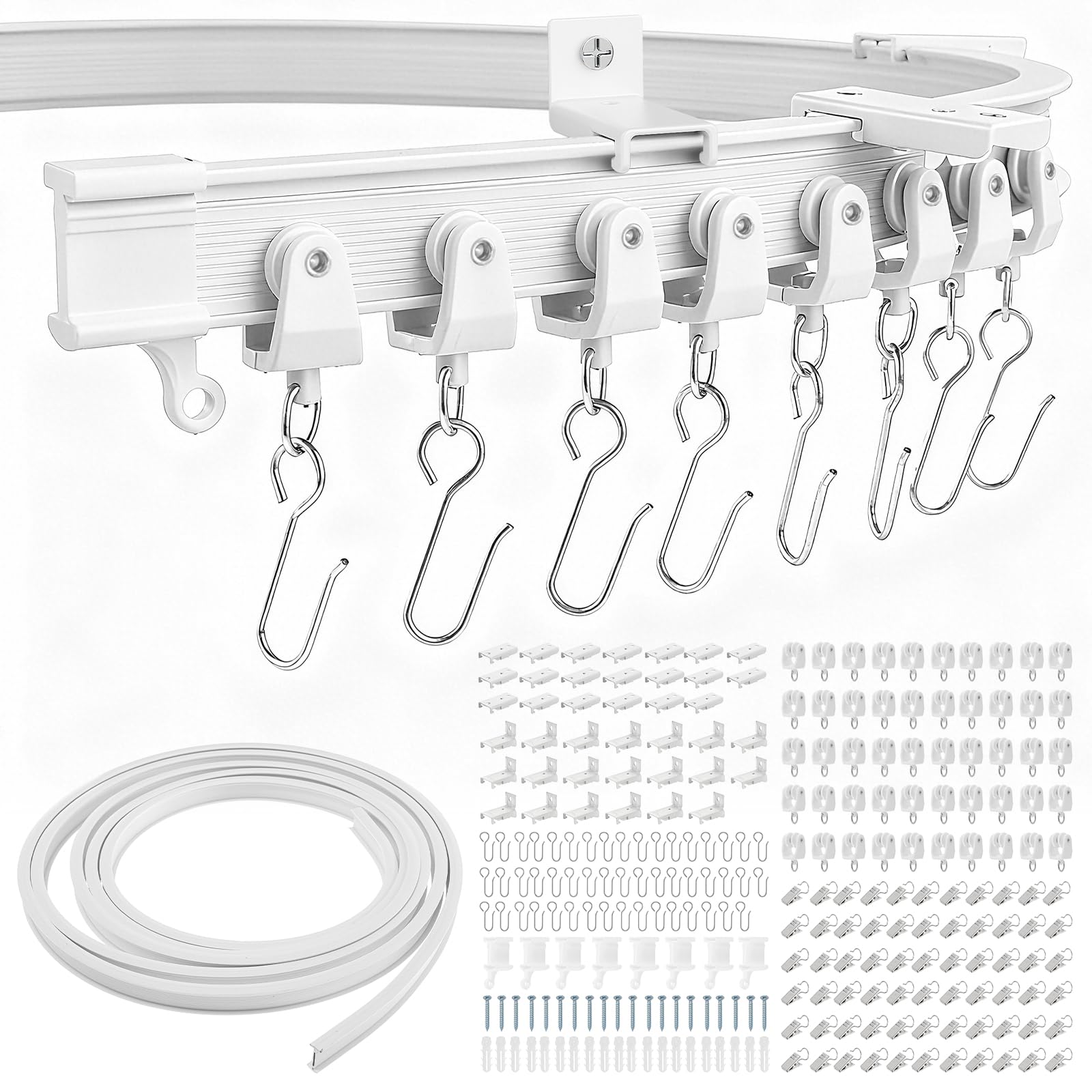 Dyna-Living 6 m/6 m flexible biegbare Deckenvorhangschiene