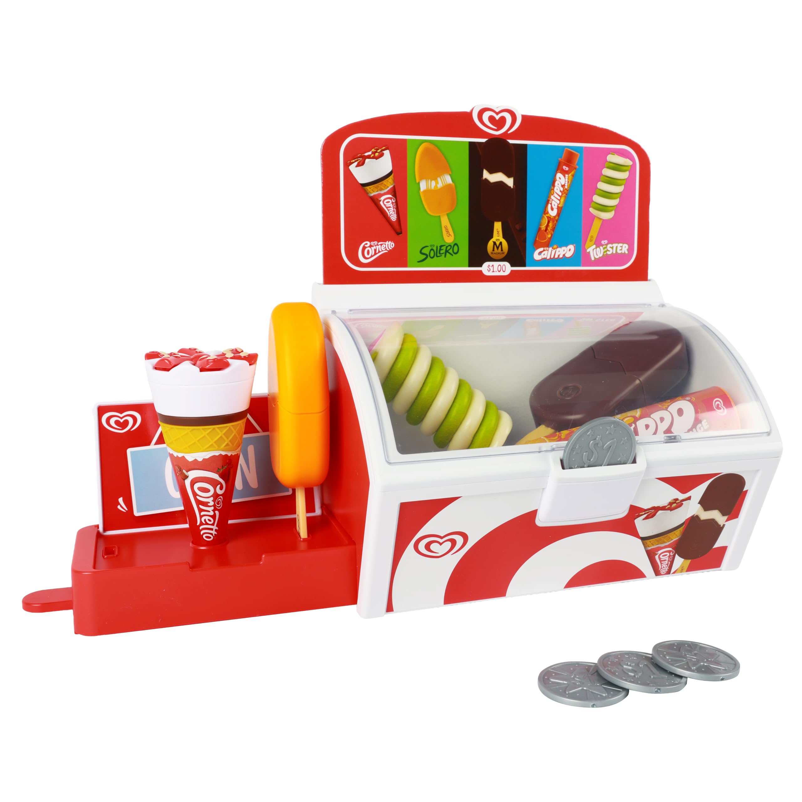 Casdon Ice Cream Fridge Toy with 5 Ice Cream Included