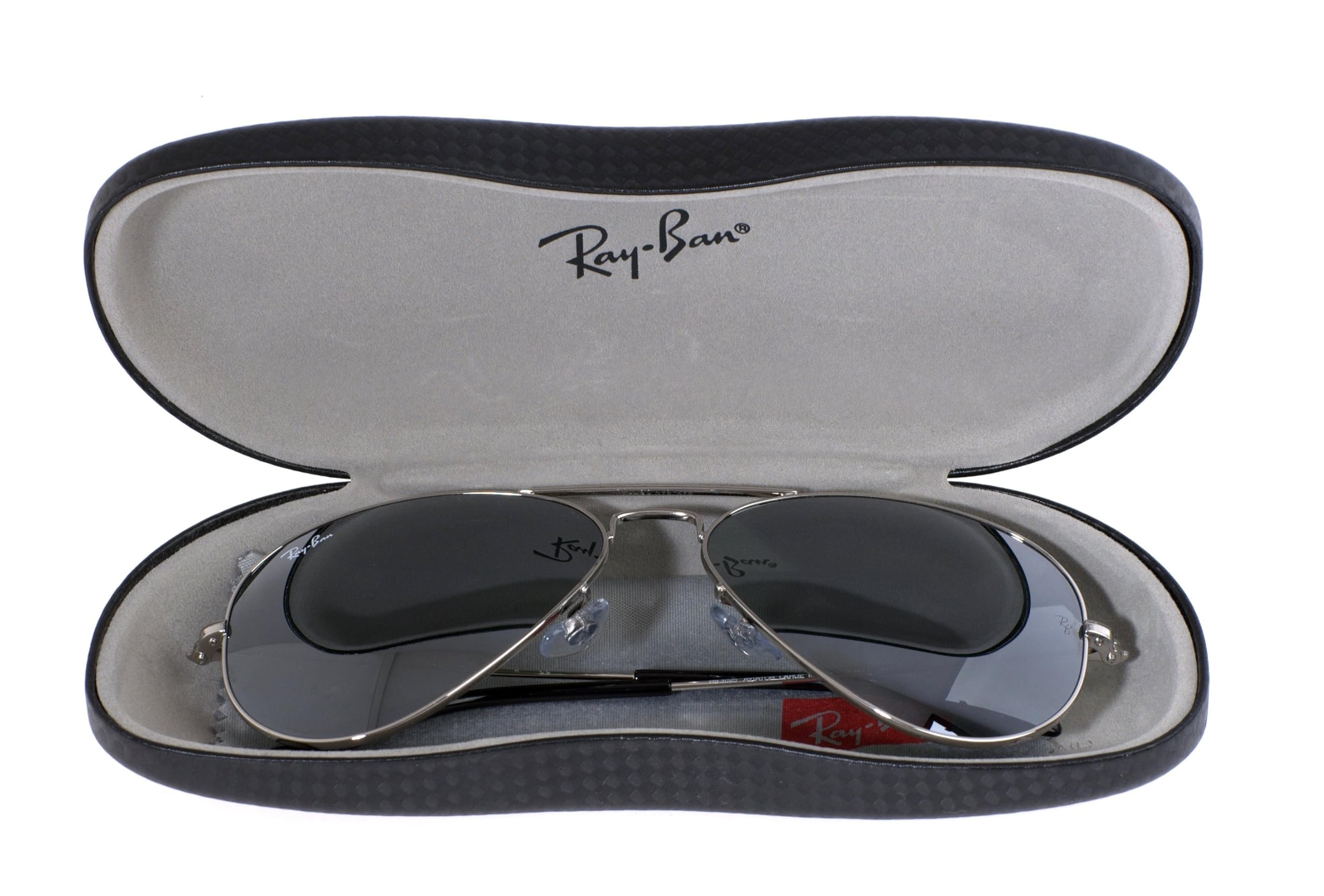 Estuche rígido para gafas Negro/Carbón con paño de limpieza