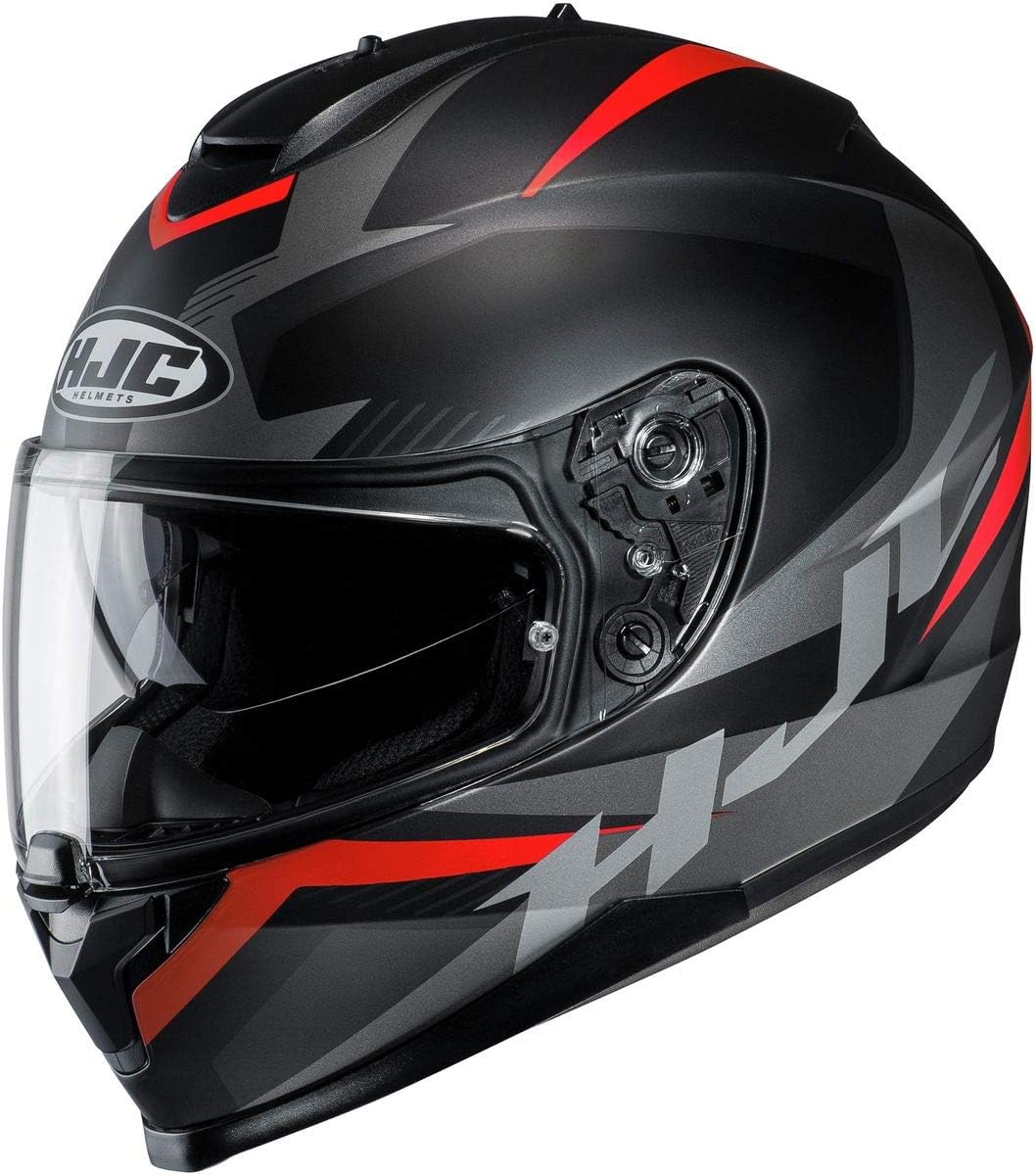 HJC C70 Helmet - Troky (Large) (Black/RED)