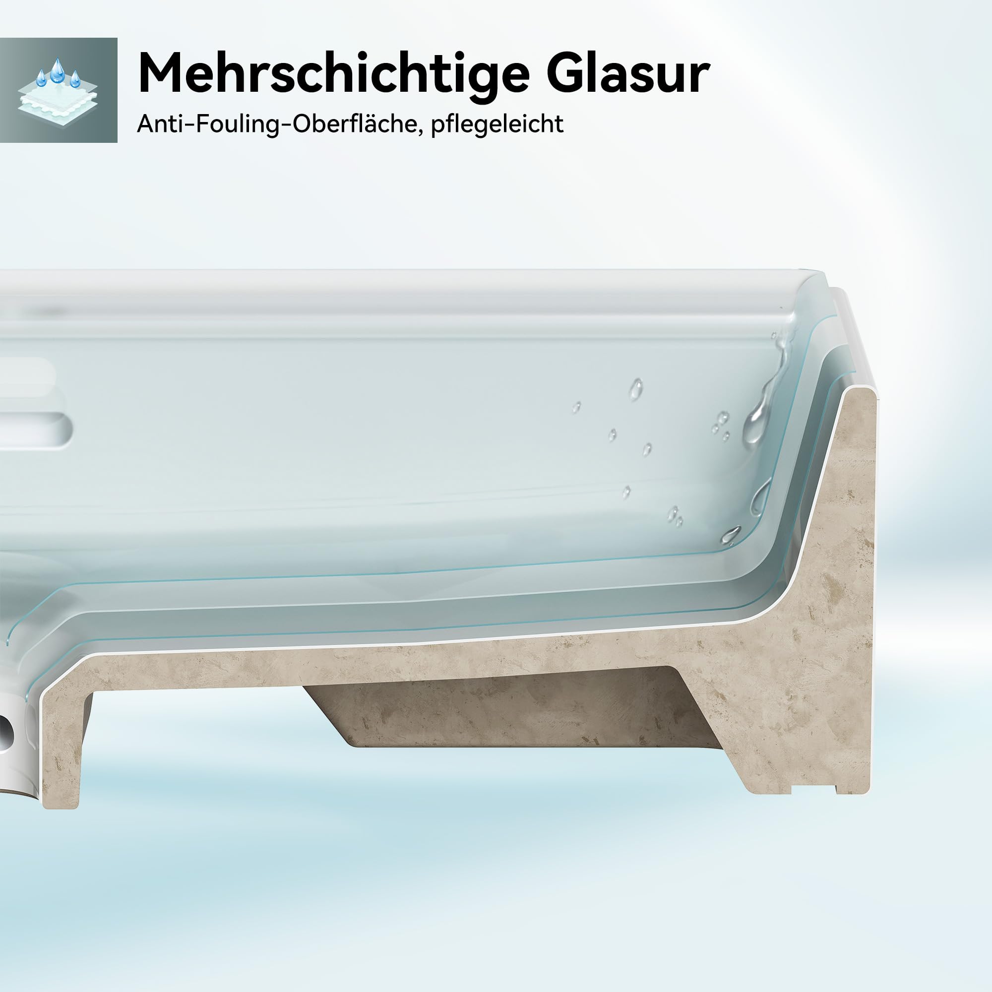 HOROW Waschbecken 60 cm Keramik, Modernes Aufsatzwaschbecken mit Hahnloch & Überlauf, Weiße Hängewaschbecken Waschtisch Bad für Badezimmer, Gäste WC & Garten, leicht zu reinigen