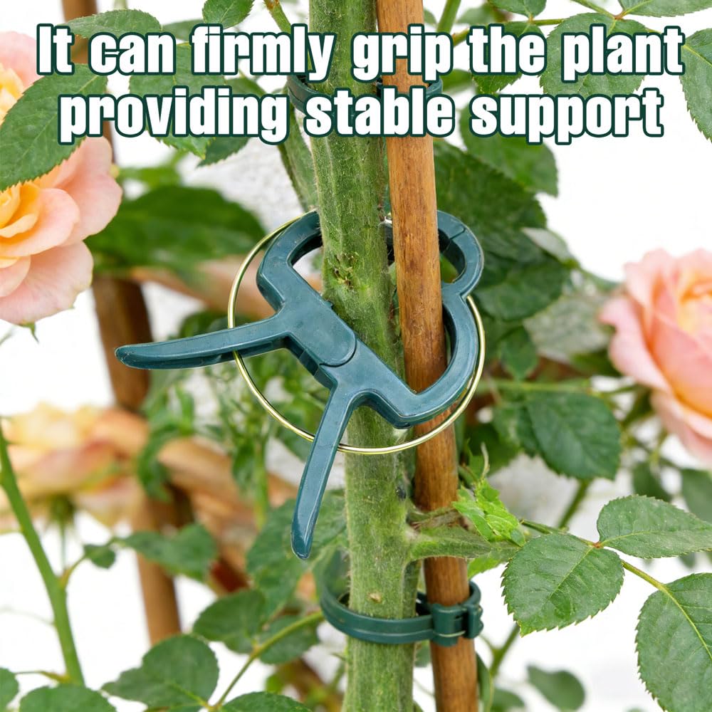 100 Pieces Clips Tomate Clips pour Plantes, Attache Tomates Clips Réutilisable, Attache Tomate, Attache Plante, Attaches de Plantes pour Tomates, Concombres, Roses