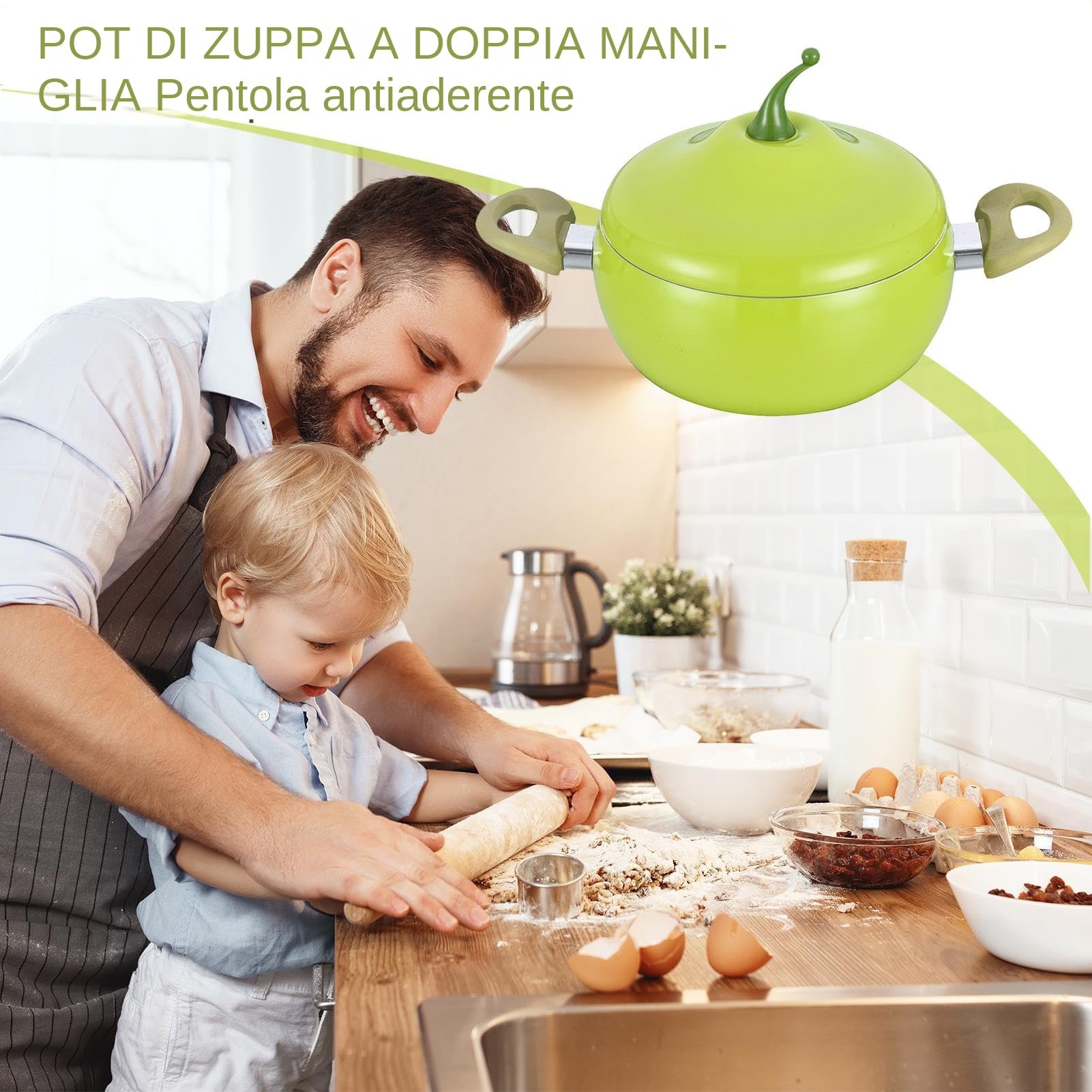 Casseruola Con Coperchio Incluso Pratico, Multiuso, Antiaderente, | Padella Profonda Ideale Per Pasta, Zuppa, Spaghetti, Uso In Cucina Domestica E Ristorante