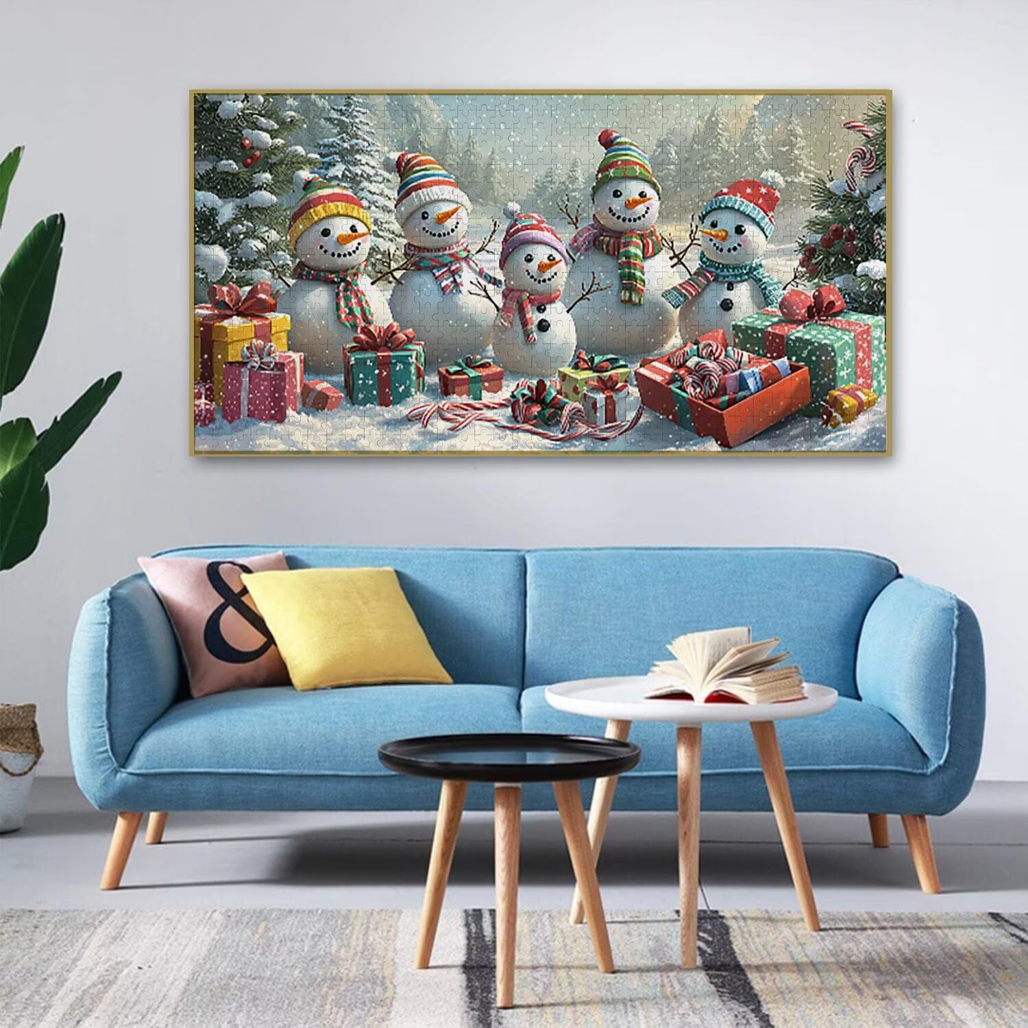 Puzzle 1692 Puzzle Erwachsene, EIN Herausforderndes Rätsel, Puzzles-Geschenk 179x31cm, Puzzlespiele für Die Ganze Familie, Geschenke für Frauen, Geschenke für Männer, Thema: niedlich Schneemann j-603
