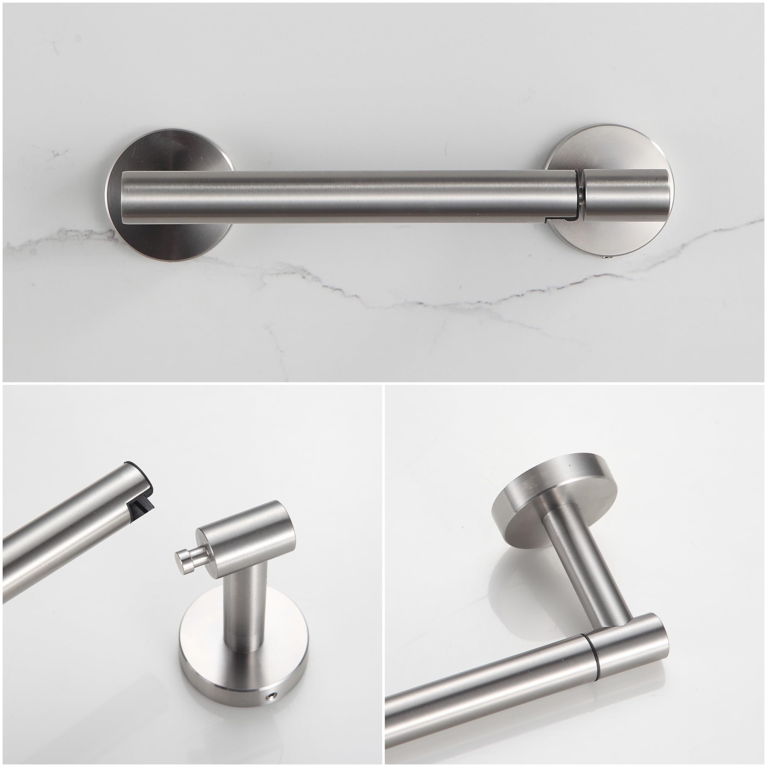 BVL Toilet Paper Holder Brushed Nickel Wall Mount Stainless Steel 304 Large Mega Roll — Amazon image 5