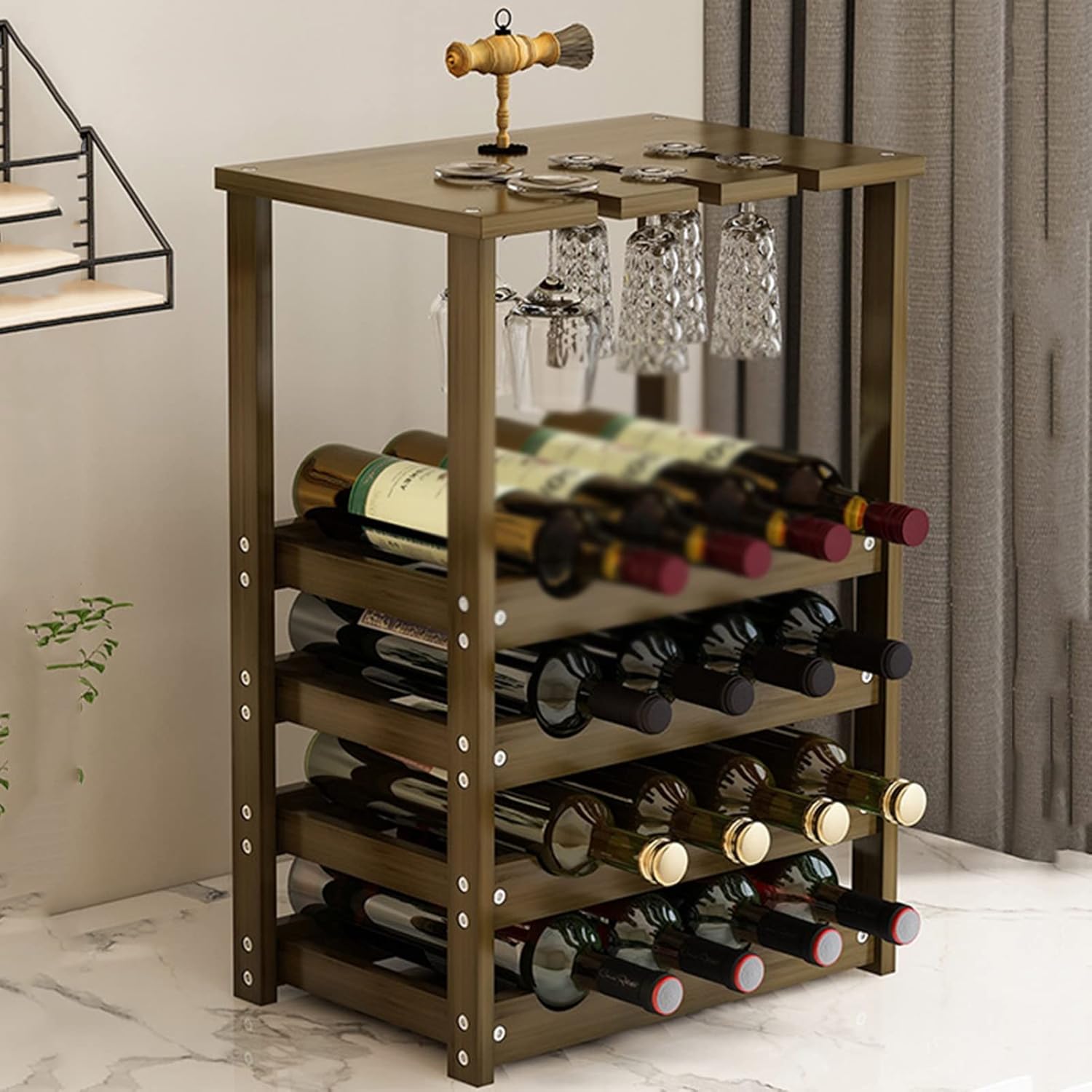 ワインラック おしゃれ アンティーク ワインボトルラック 6本収納 ワインホルダー エレガントなワインラック Ibermill Pt