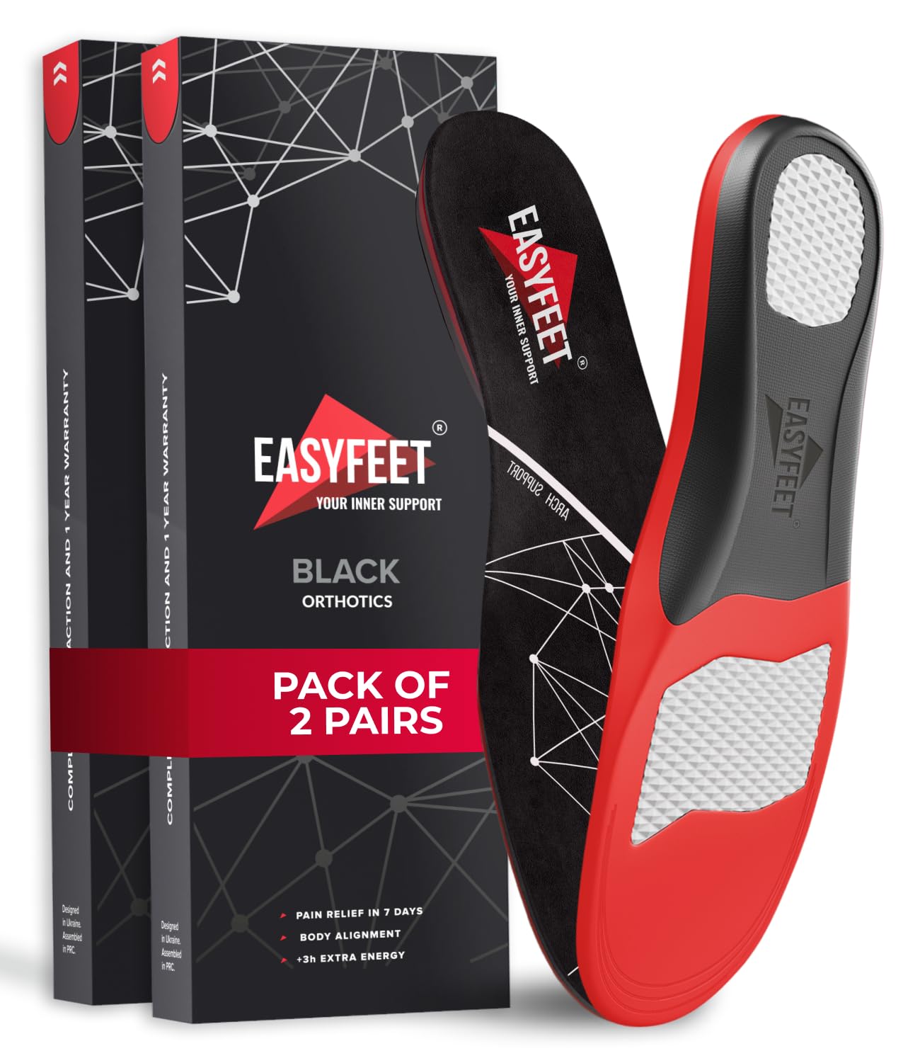 View 1 of 1PK-EASYFEET High Arch Support Insoles S