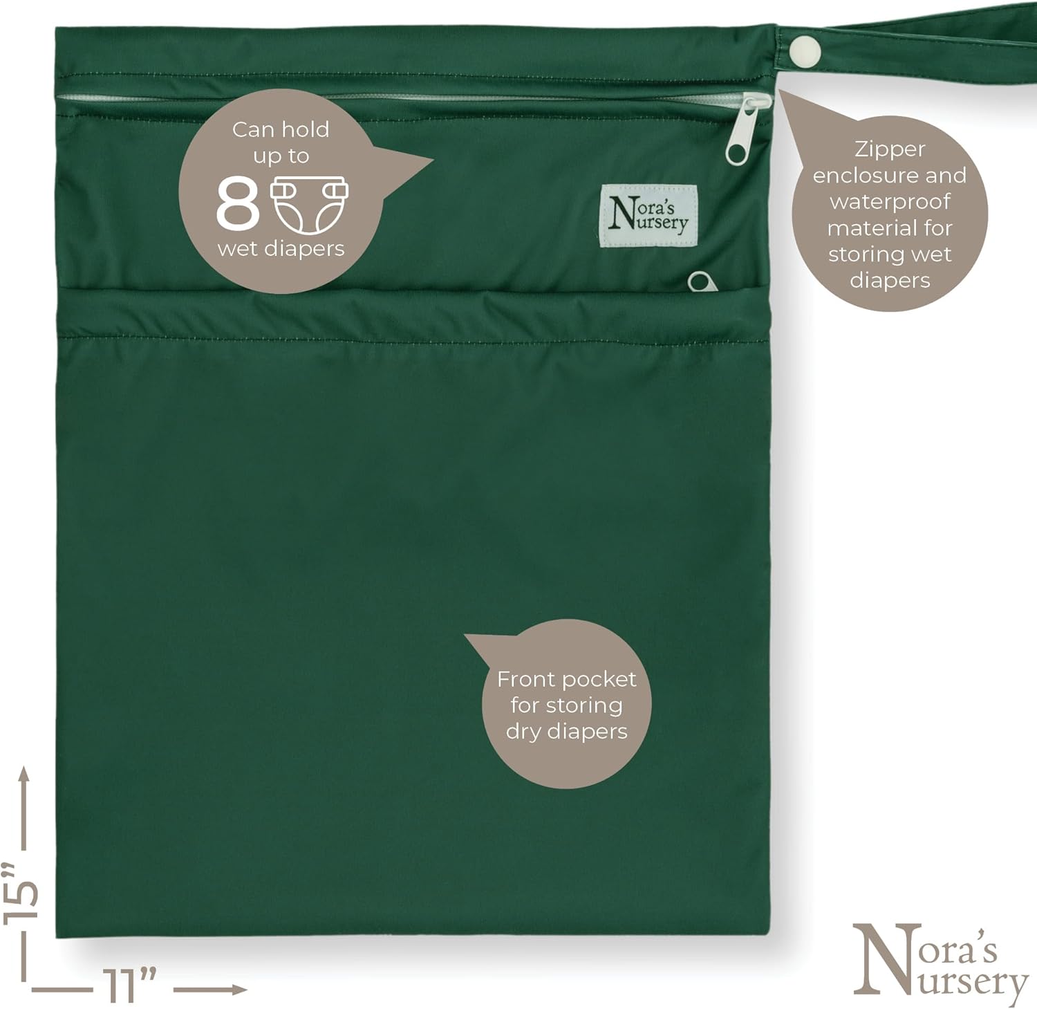 Nora's Nursery Cloth Diapers + 7 Pack Inserts with Snap