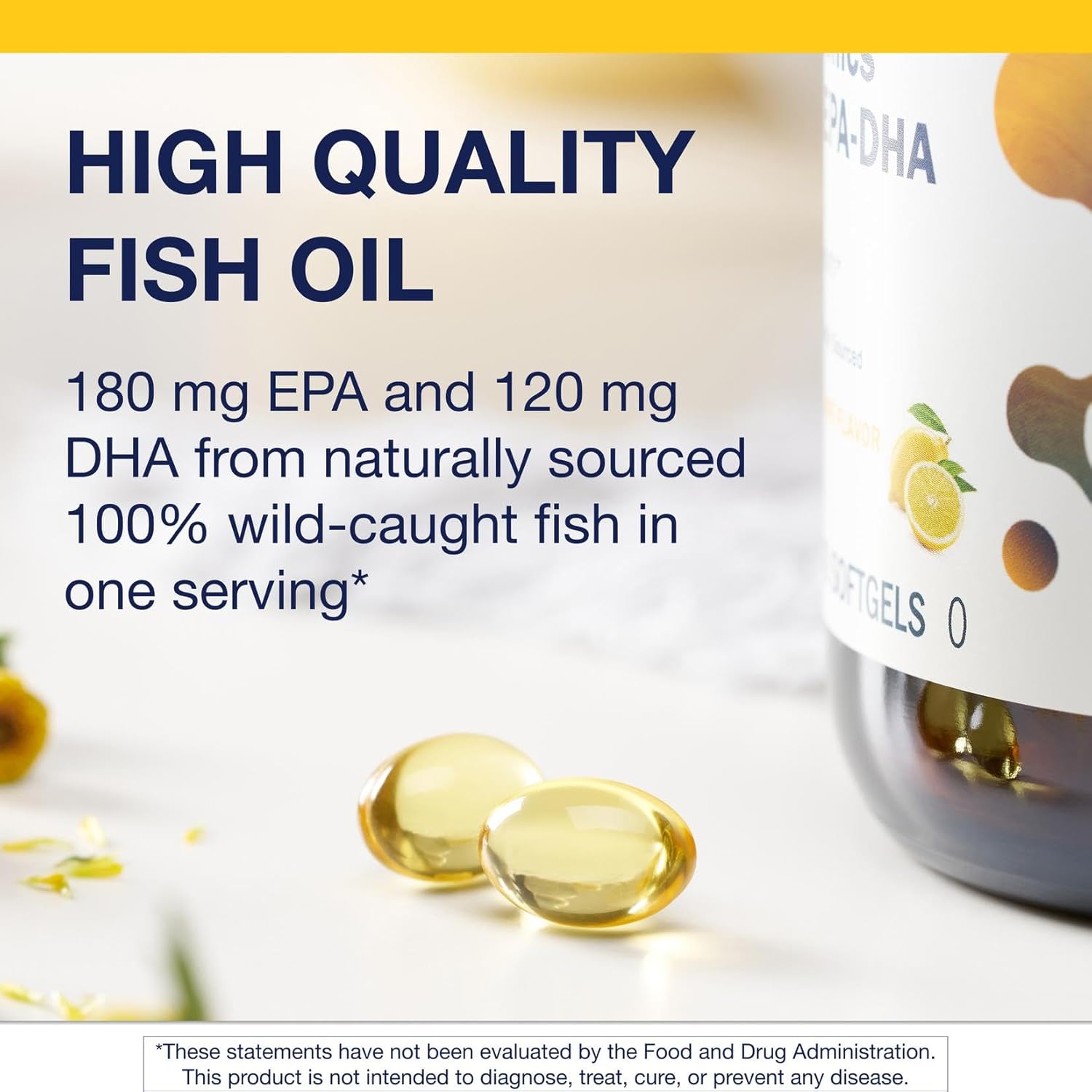 Metagenics OmegaGenics Fish Oil EPA-DHA 300-180 mg EPA & 120 mg DHA per Softgel - Supports Heart, Brain, Eye, Joint & Immune Health* - Non-GMO, Gluten-Free - GMP Certified Facility - 270 Softgels - Image 3