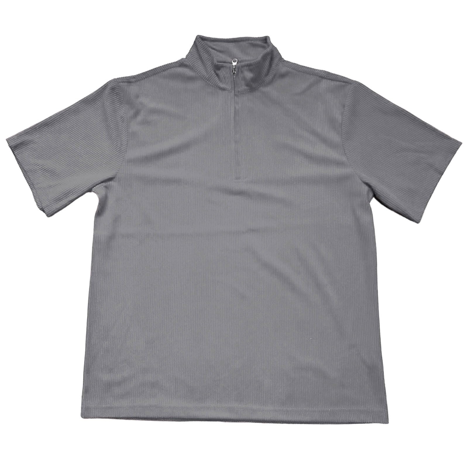 Poloshirt Herren Kurzarm Cord Polo Shirt Golf T Shirt Baumwolle Polohemd mit Reißverschluss Polo-Hemd Sport T-Shirts für Männer Golfshirt Große Größen Oberteile Oversize Kurzarmshirt