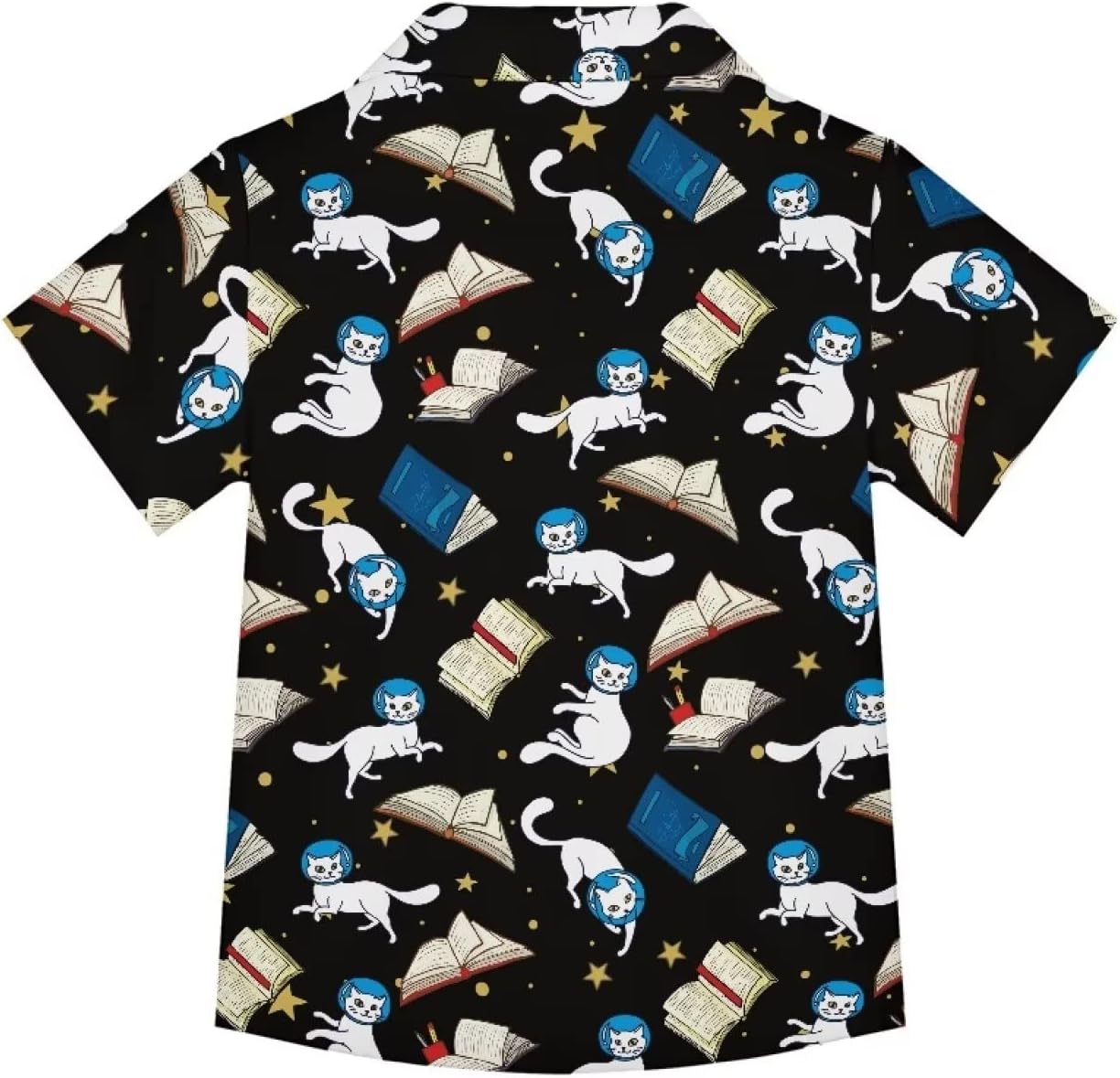 Boys Cute Hawaiian Shirts for Summer Vacation Comfy Short Sleeve V Neck Button Down Shirt Kids Beach Outfits
