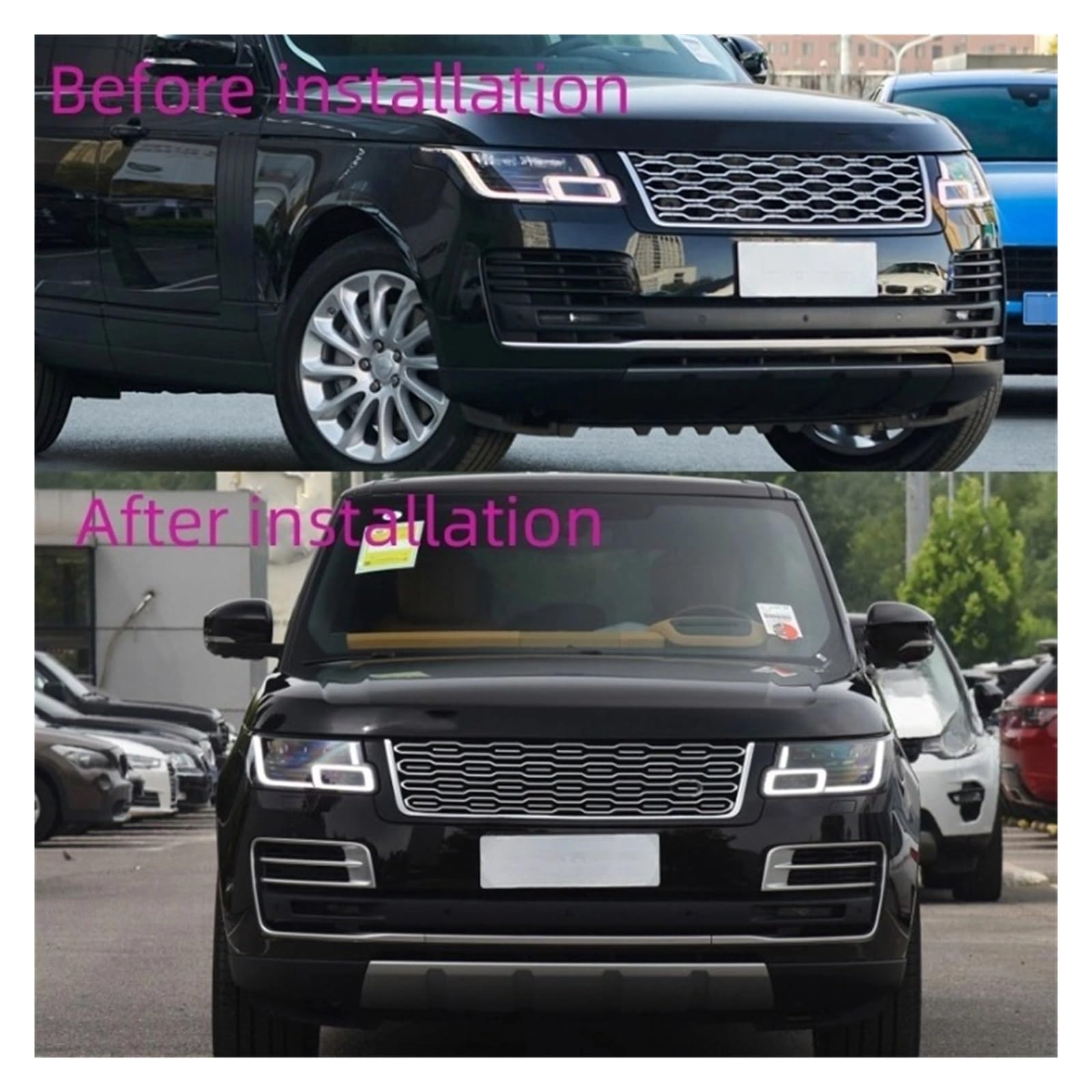 Vorderer ABS-Mittelgrill, kompatibel mit Land Rover Range Rover  