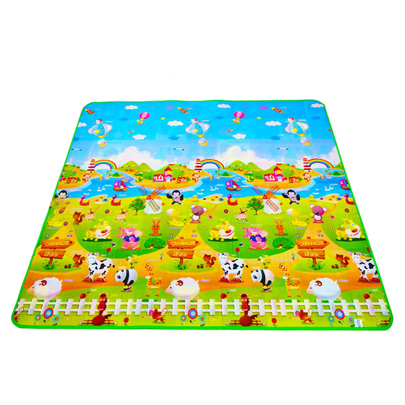 Tappeto Gioco Bambini, 200x180 cm Tappetino da gioco in schiuma, tappeto da gioco morbido per bambini piccoli, grande tappeto imbottito