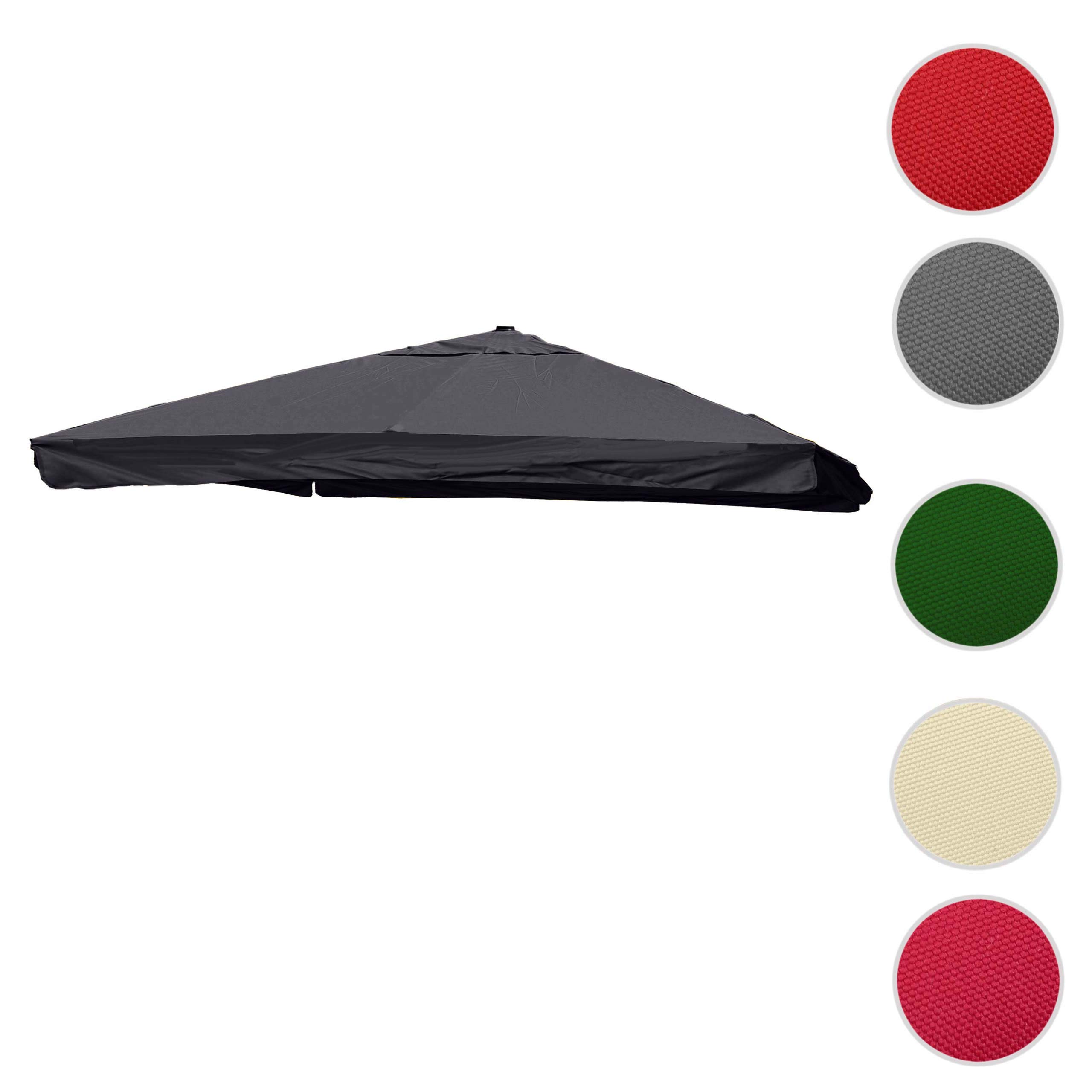 Mendler Zamiennik do luksusowego parasola przeciwsłonecznego HWC-A96 z klapką, pokrowiec na parasol przeciwsłoneczny, 3 x 4 m (Ø5 m) poliester 4 kg - antracyt