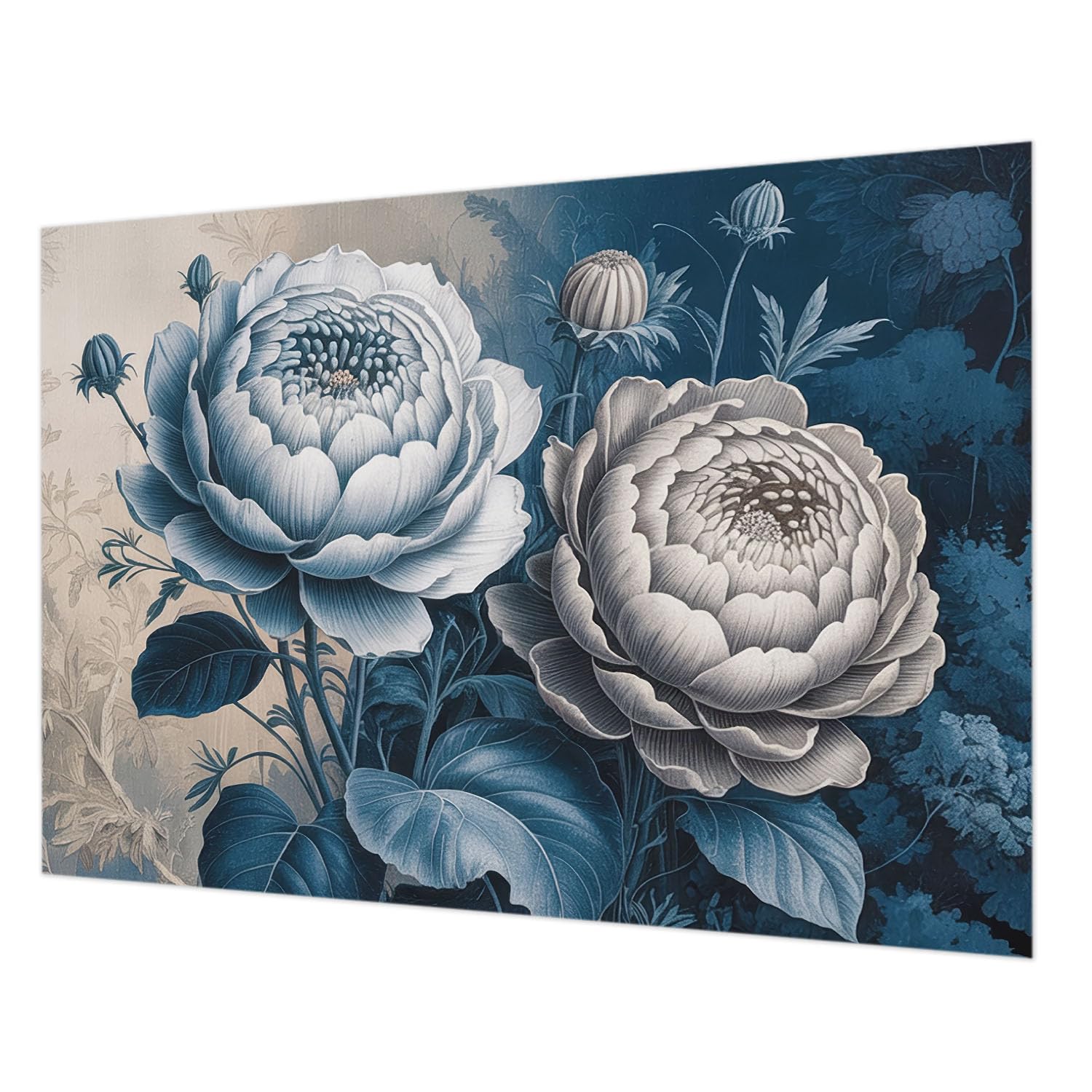 Papier peint intissé fleurs romantiques 312x219 cm avec colle