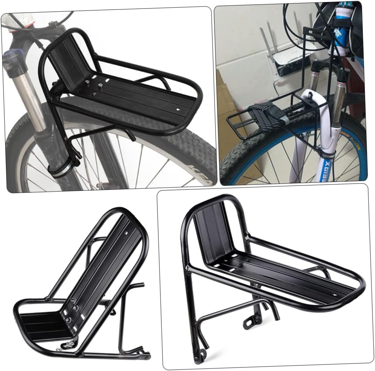 UPKOCH Front Bike Rack Mount for Mountain Bike Top Tube Bag Rack Bicycle Cargo Holder