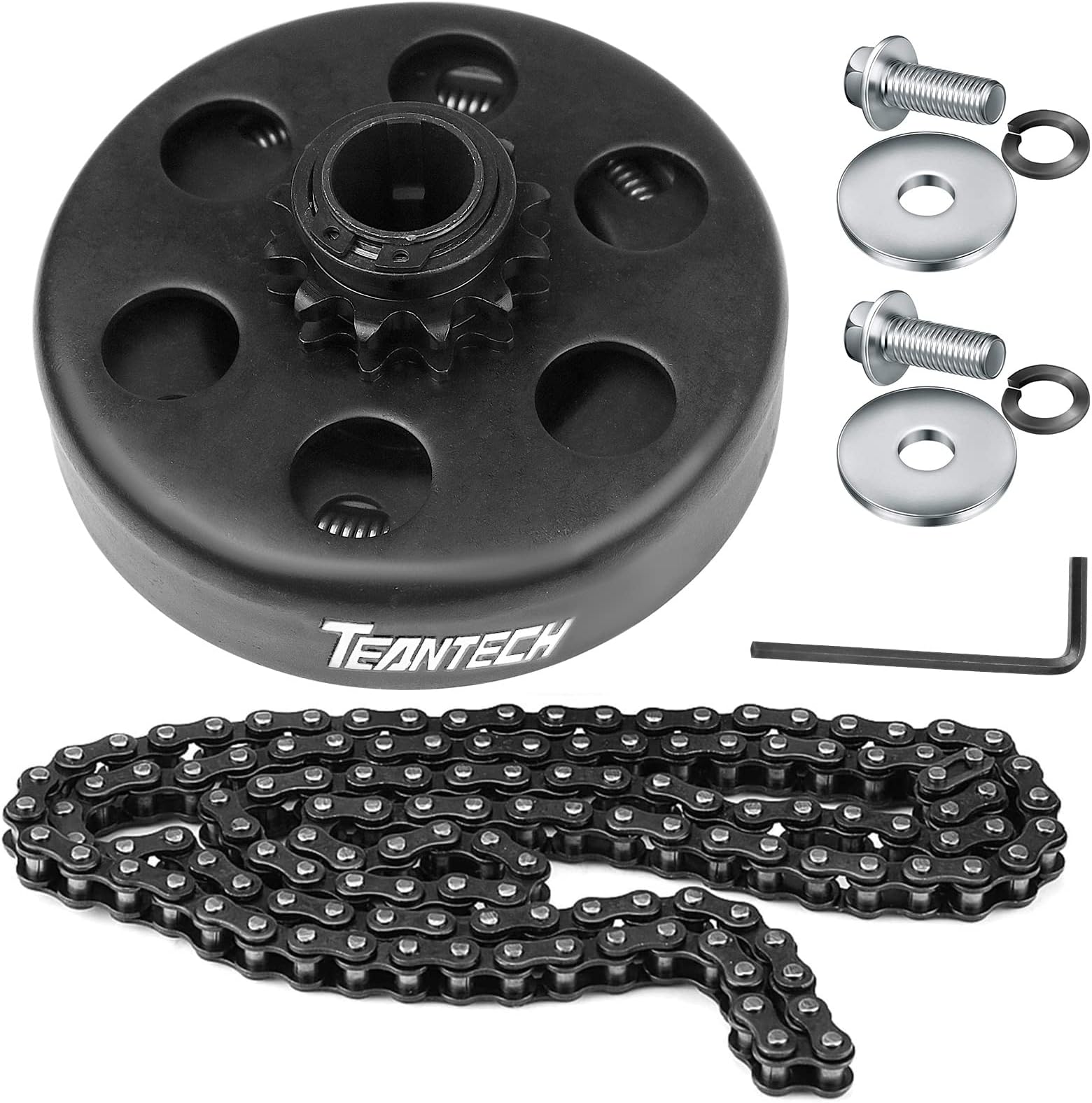 Go Kart Clutch 3/4 Bore 10T with #40 41 420 Chain for Go Kart Minibike Yerf-Dog karts with Tecumseh