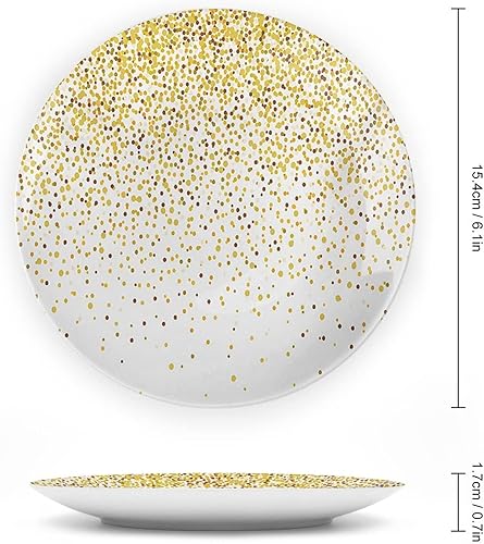 Miniatura 9 de XISUNYA Plato decorativo de 10 pulgadas, plato de cena abstracto, cesta de ratán, patrón de tejido geométrico bohemio natural, impresión de arte