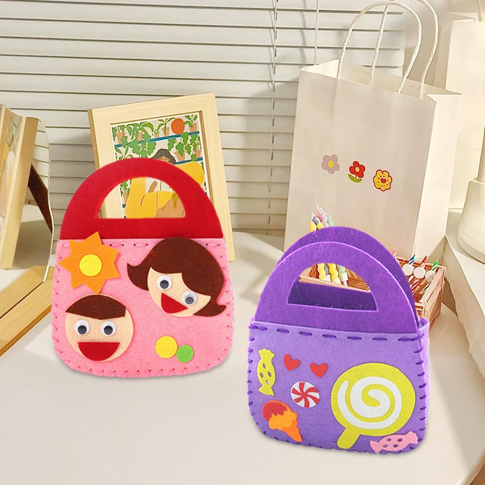 Kit Cucito Per Bambini 8-12 Anni – 4 Progetti Feltro Fai Da Te, Borse Creative, Regalo Educativo - 2