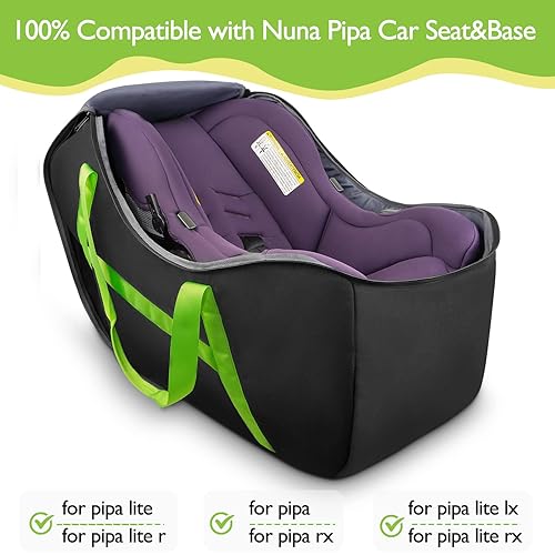 Miniatura 3 de YOREPEK Bolsa de viaje para asiento de automóvil infantil compatible con todos los asientos y bases de automóvil Nuna Pipa, Chicco KeyFit 30 y base,