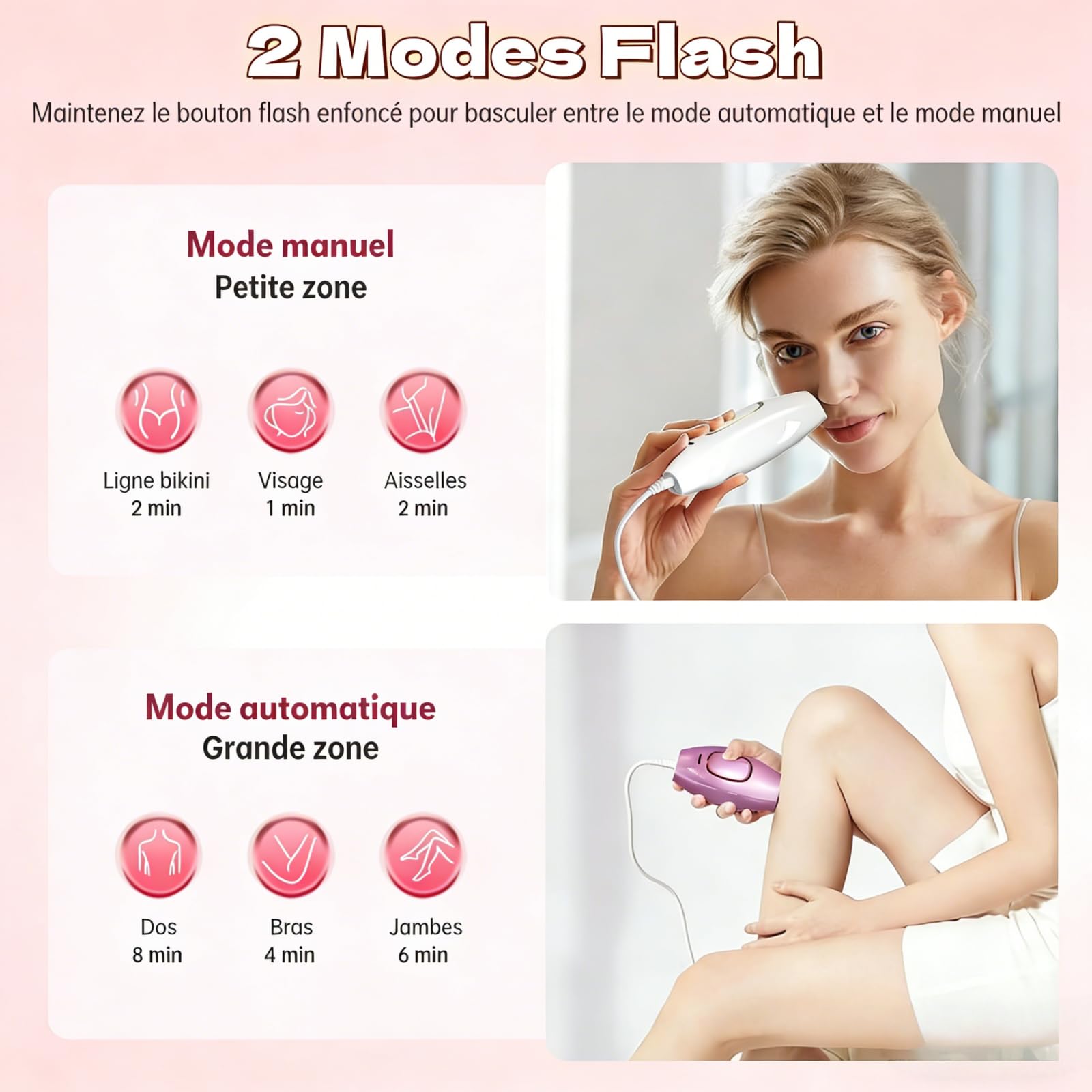 ARYA LUSH IPL Pulse・Pulsed Light Hair Removal, épilation indolore, épilateur lumière pulsée pour hommes femmes,5 niveaux d'énergie 2 modes,visage corps bikini aisselles, peau soyeuse efficace (Black)