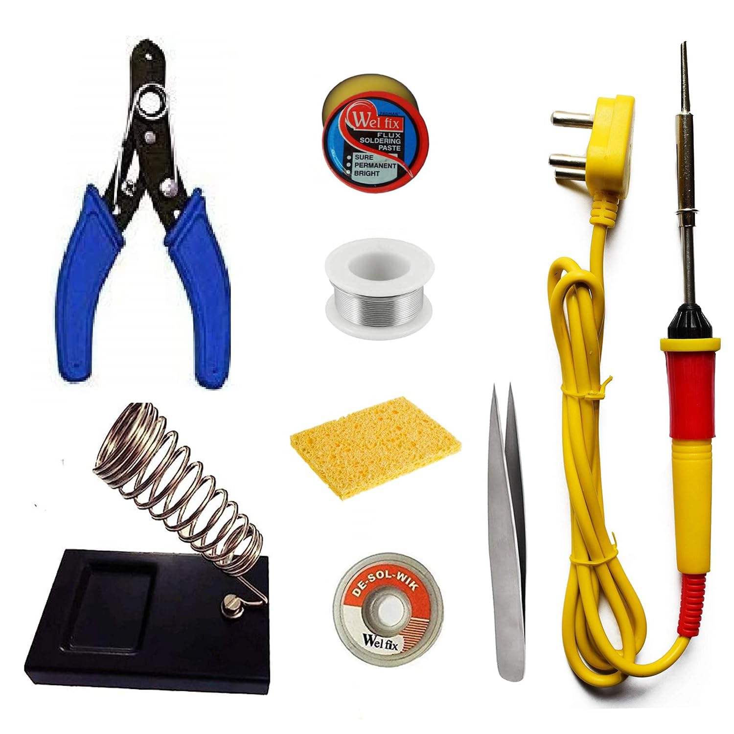 See full amazon price history chart for Waico 8 IN 1 Solder Iron kit, Electric 25W Soldering Iron Kit Set for Beginners with Wire cutter, Iron Stand, Soldering Paste, Soldering Wire, Soldering Sponge, Tweezer (8 In 1 Combo) Waico 8 IN 1 Solder Iron kit, Electric 25W Soldering Iron Kit Set for Beginners with Wire cutter, Iron Stand, Soldering Paste, Soldering Wire, Soldering Sponge, Tweezer (8 In 1 Combo) (B0CV5D5CW1) Amazon Price History, Amazon Price Tracker