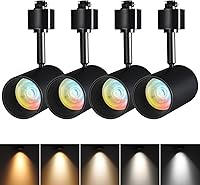 Vista 1 de LEONLITE Cabezales de iluminación LED de 8.5 W, cabezales de luz de riel tipo H, iluminación de pista regulable de 45°, accesorio de iluminación